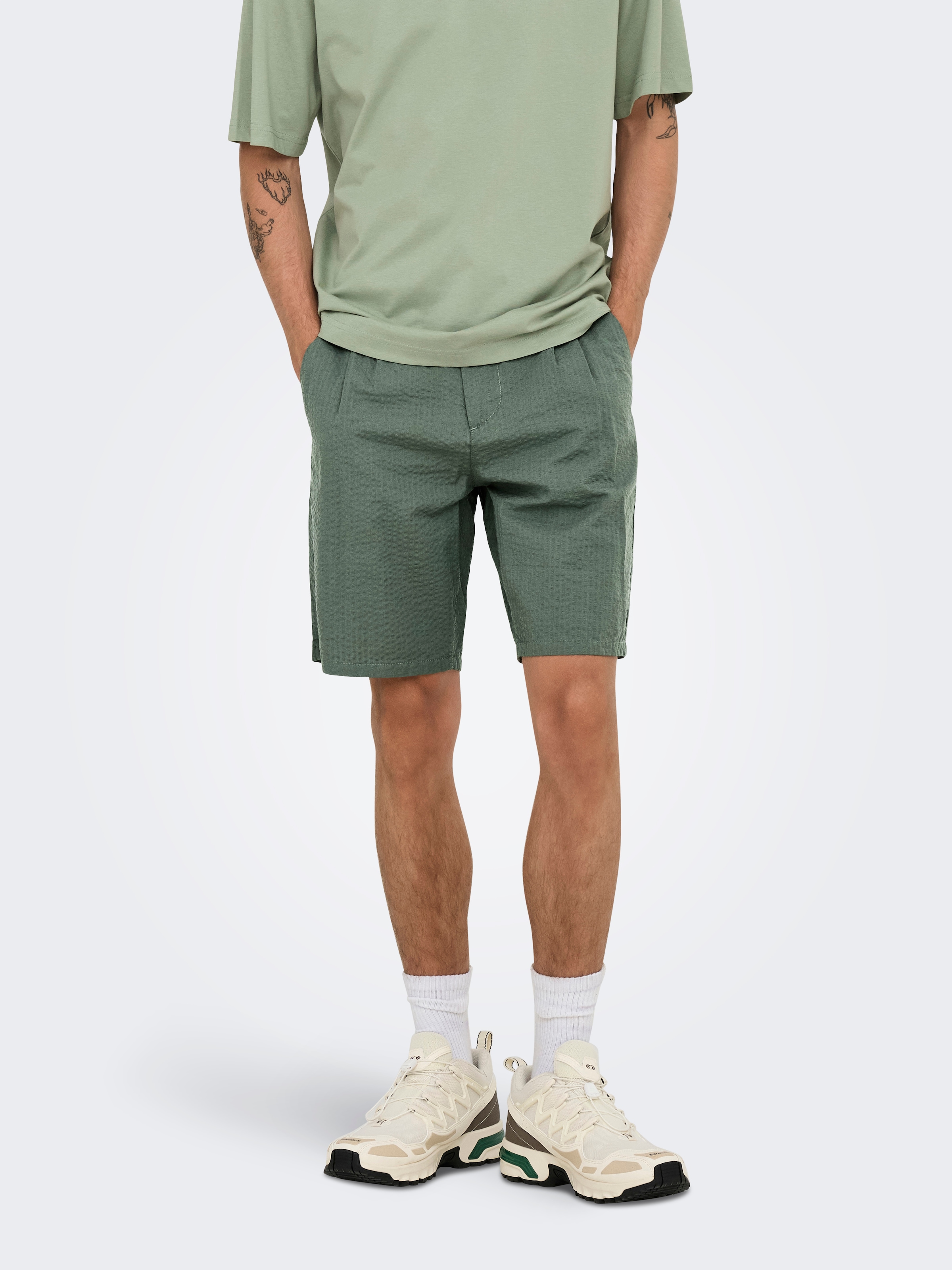 Image of ONLY & SONS Shorts "ONSLEO LIFE 0009 SEERSUCKER SHORTS NOOS"