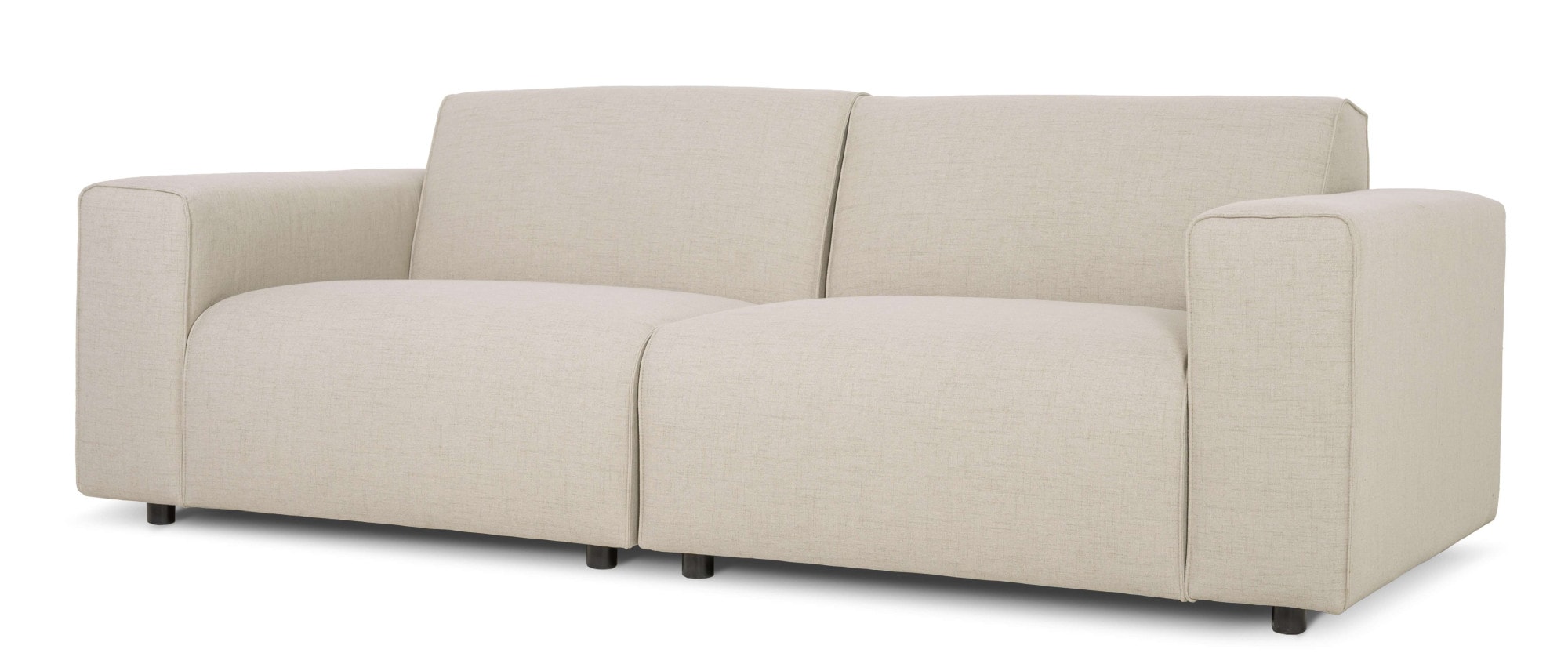 GOODproduct 3-places »Naddine« L. 228 cm, tissu structuré effet mélange, avec suspension ondulée