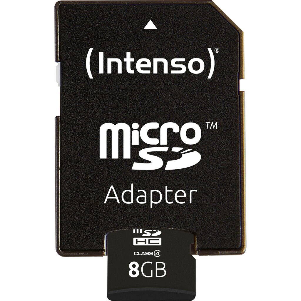 Intenso Speicherkarte »microSDHC Class 4 + SD-Adapter«, (Class 4)