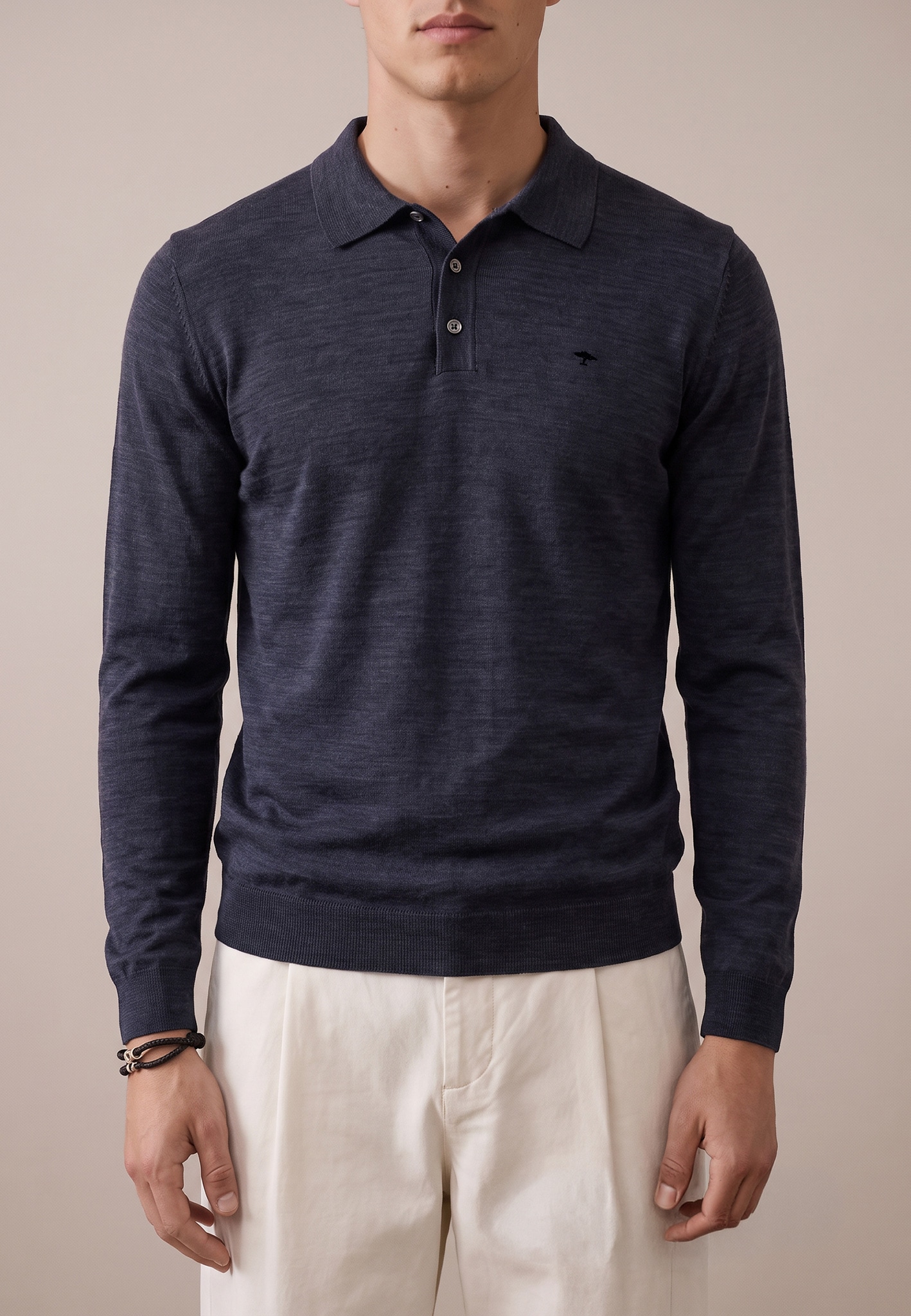 Image of FYNCH-HATTON Polokragenpullover Langarm mit Knopfleiste