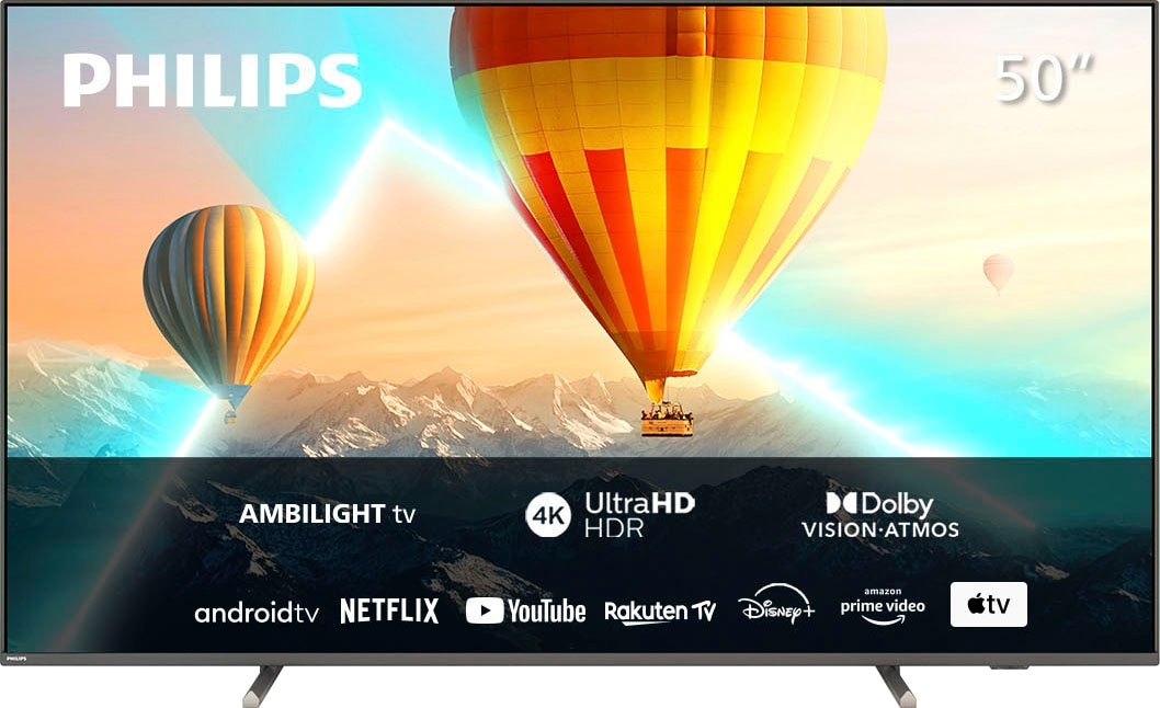 Philips LED-Fernseher »50PUS8107/12«, 4K Ultra HD, Android TV-Smart-TV, Ambilight (3-seitig), HDR10+
