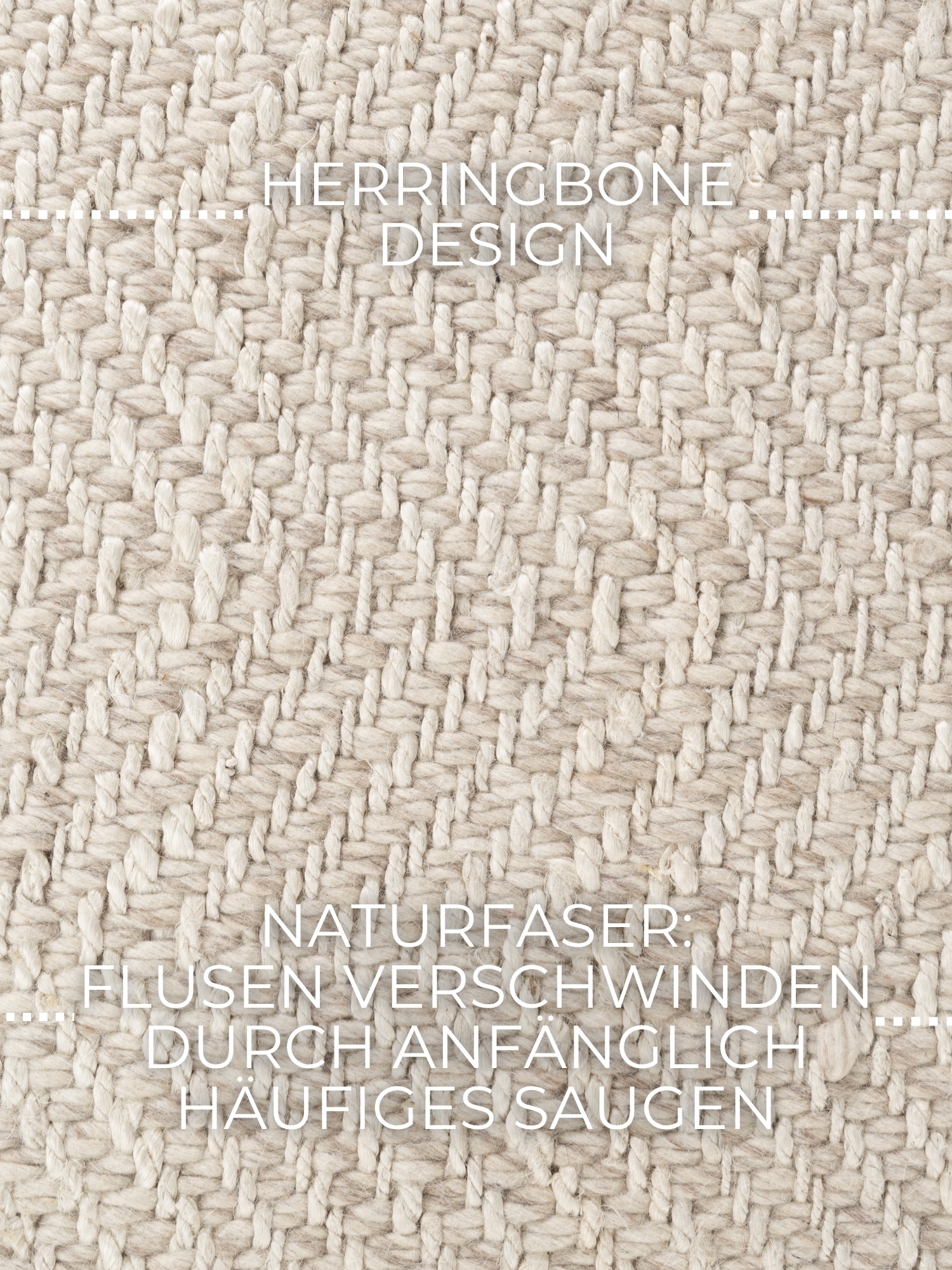 ELLE DECORATION Wollteppich »Majoli,  auch als Läufer«, rechteckig, 10 mm Höhe, Herringbone, Wolle, Jute, Natur, Wohnzimmer, Schlafzimmer, Boho,Skandi