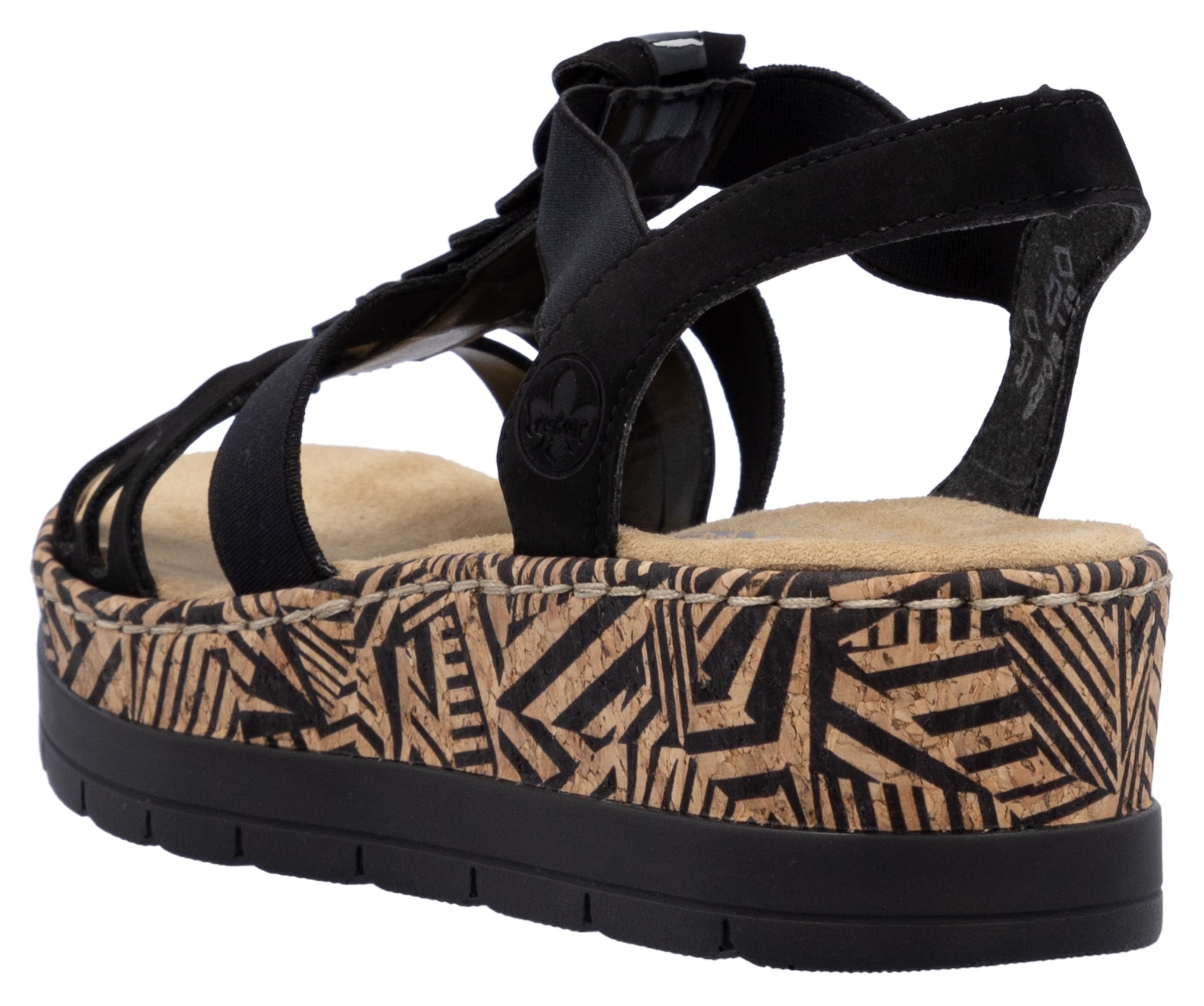 Rieker Plateausandaletten  Sommerschuh, Urlaubschuh, Sandalette mit dekorativem Schmuckelement