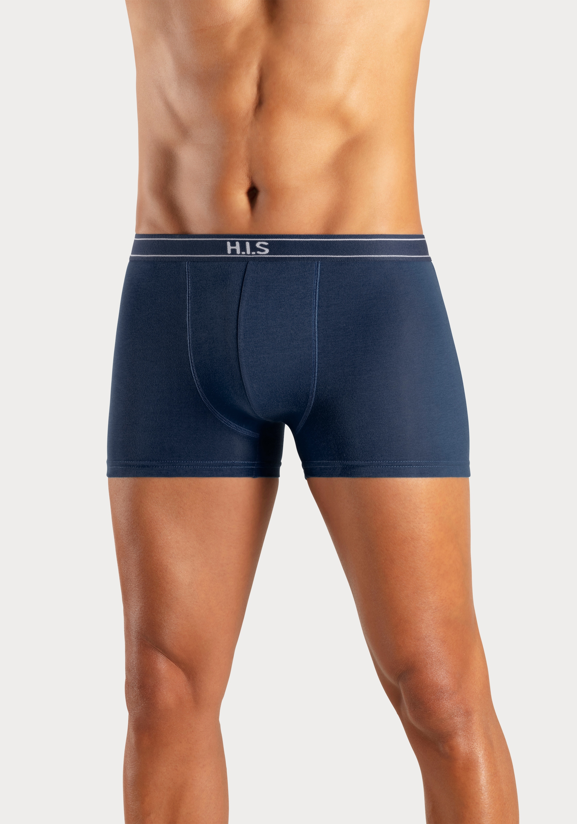 H.I.S Boxer »Boxershorts für Herren« Packung, 5 Stk. mit Steifen und Logo im Bund