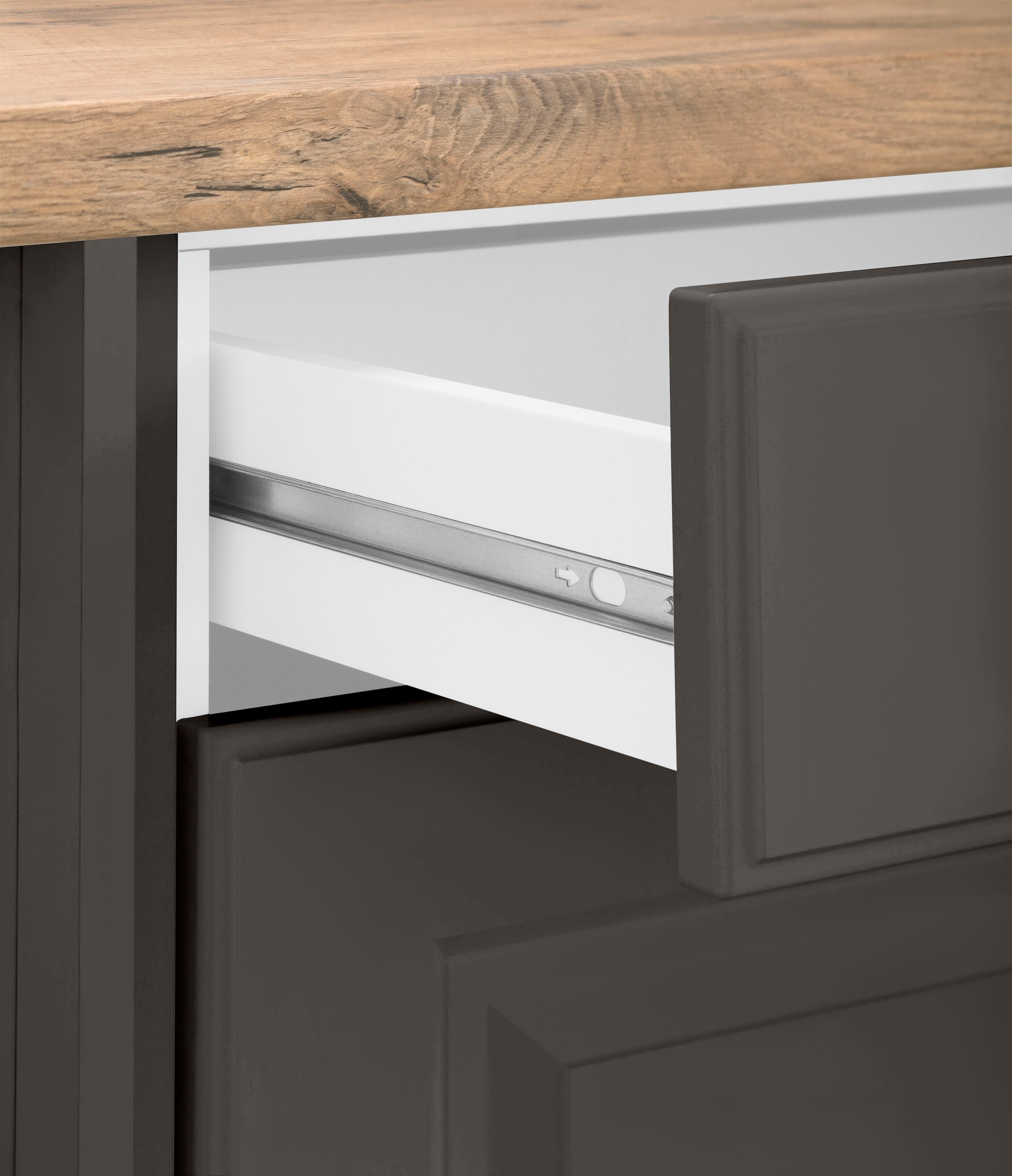 wiho Küchen Eckunterschrank »Erla«, 110 cm breit mit Kassettenfront