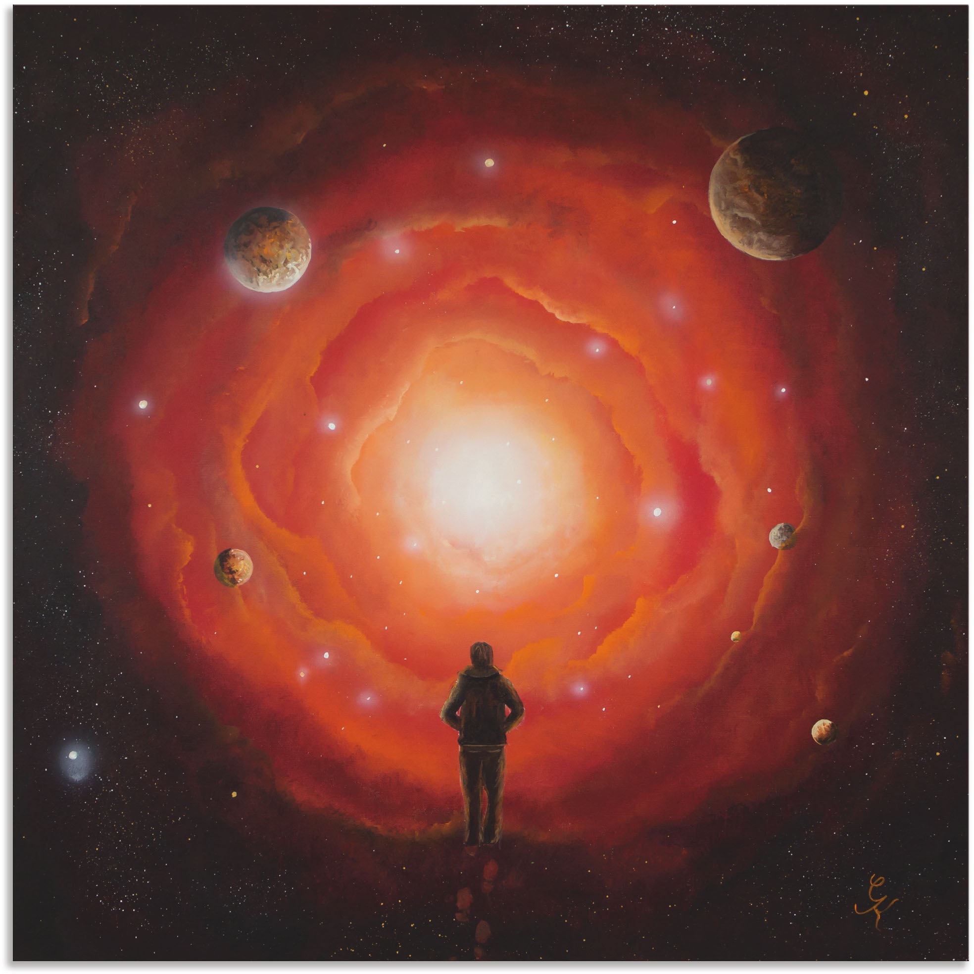 Image of Artland Wandbild »Ausblick«, Bilder von Planeten, (1 St.), in vielen Grössen & Produktarten - Alubild / Outdoorbild für den Aussenbereich, Leinwandbild, Poster, Wandaufkleber / Wandtattoo auch für Badezimmer geeignet bei Ackermann Versand Schweiz