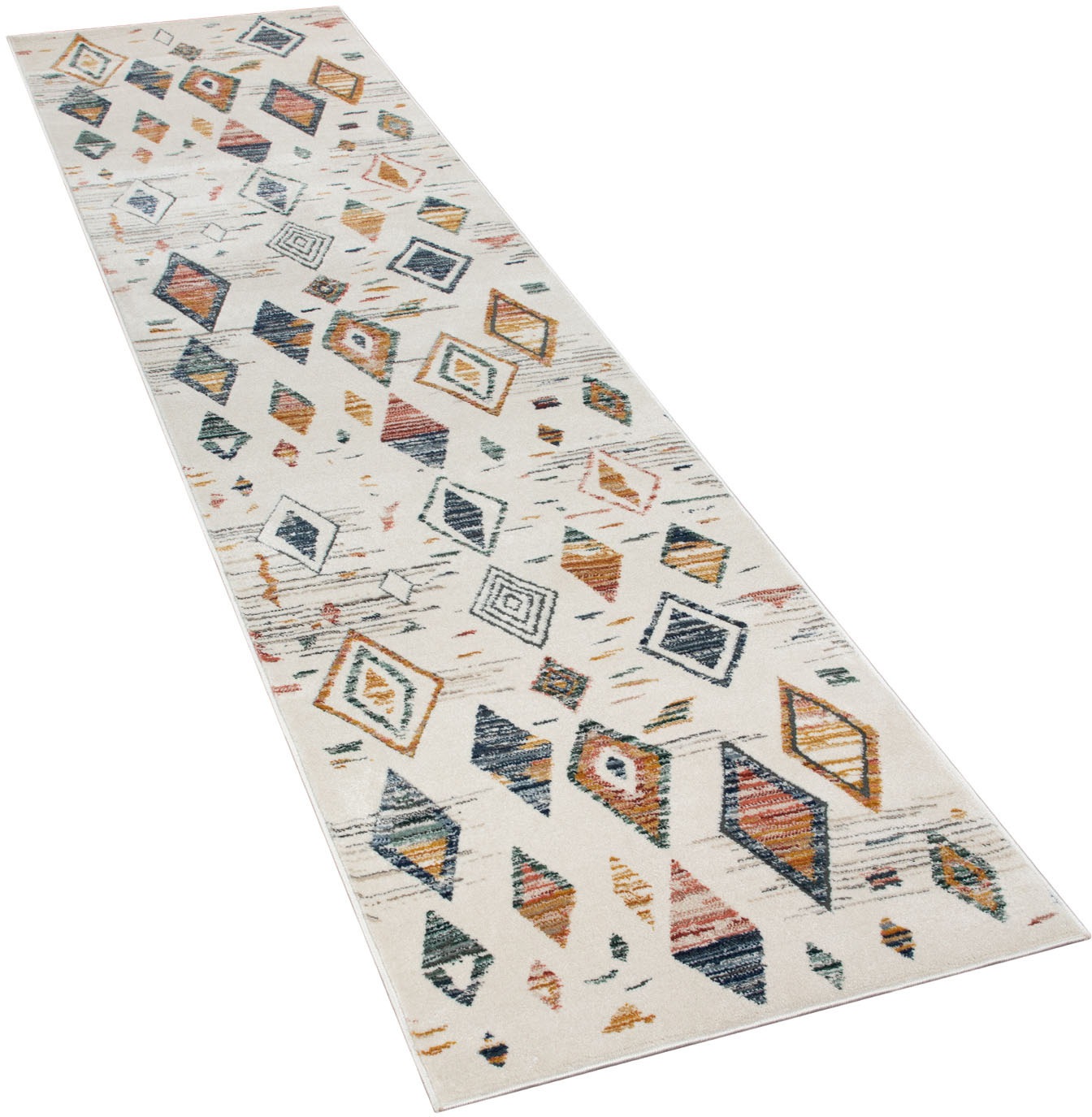 Image of Paco Home Läufer »Harnuba 763«, rechteckig, 9 mm Höhe, Teppich-Läufer, Kurzflor, modernes Design, Motiv Rauten, ideal im Flur & Schlafzimmer bei Ackermann Versand Schweiz