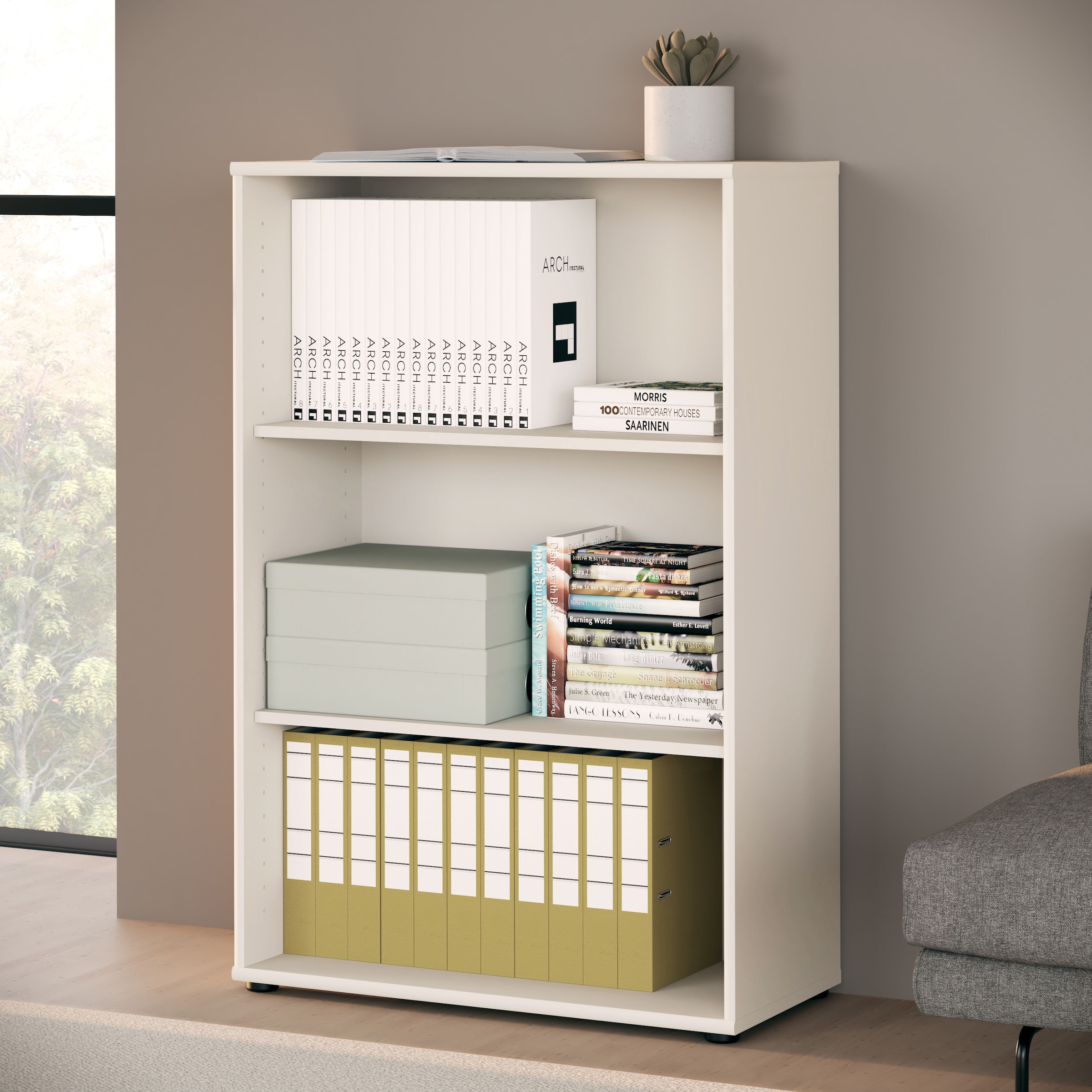 FORTE Regal »Tempra, Mehrzweckregal, Höhe 111,1cm, 2 Ablageböden« Breite 73,7 cm