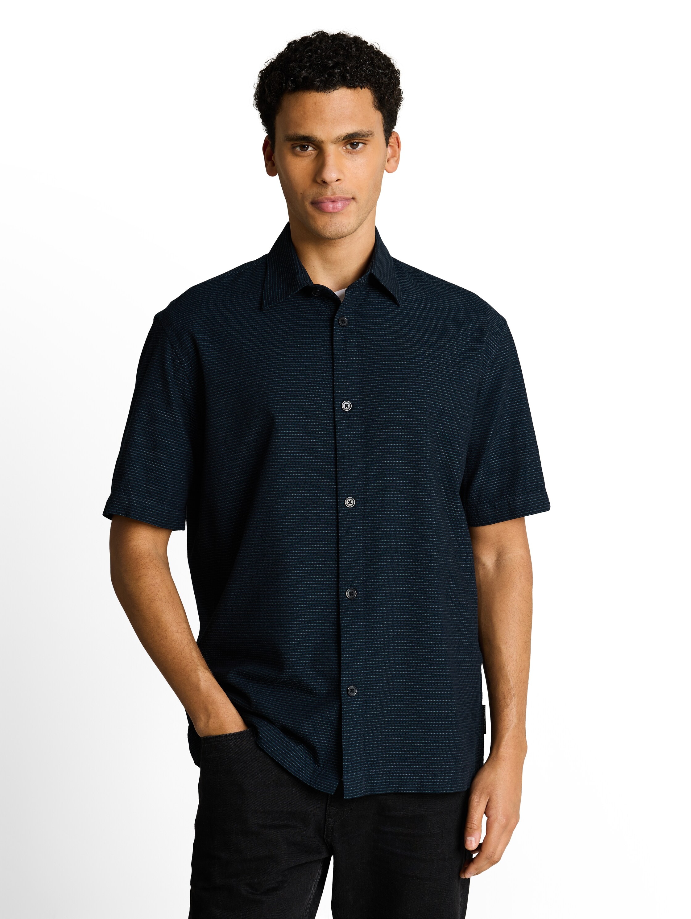 TOM TAILOR Denim T-shirt à manches courtes avec motif à rayures