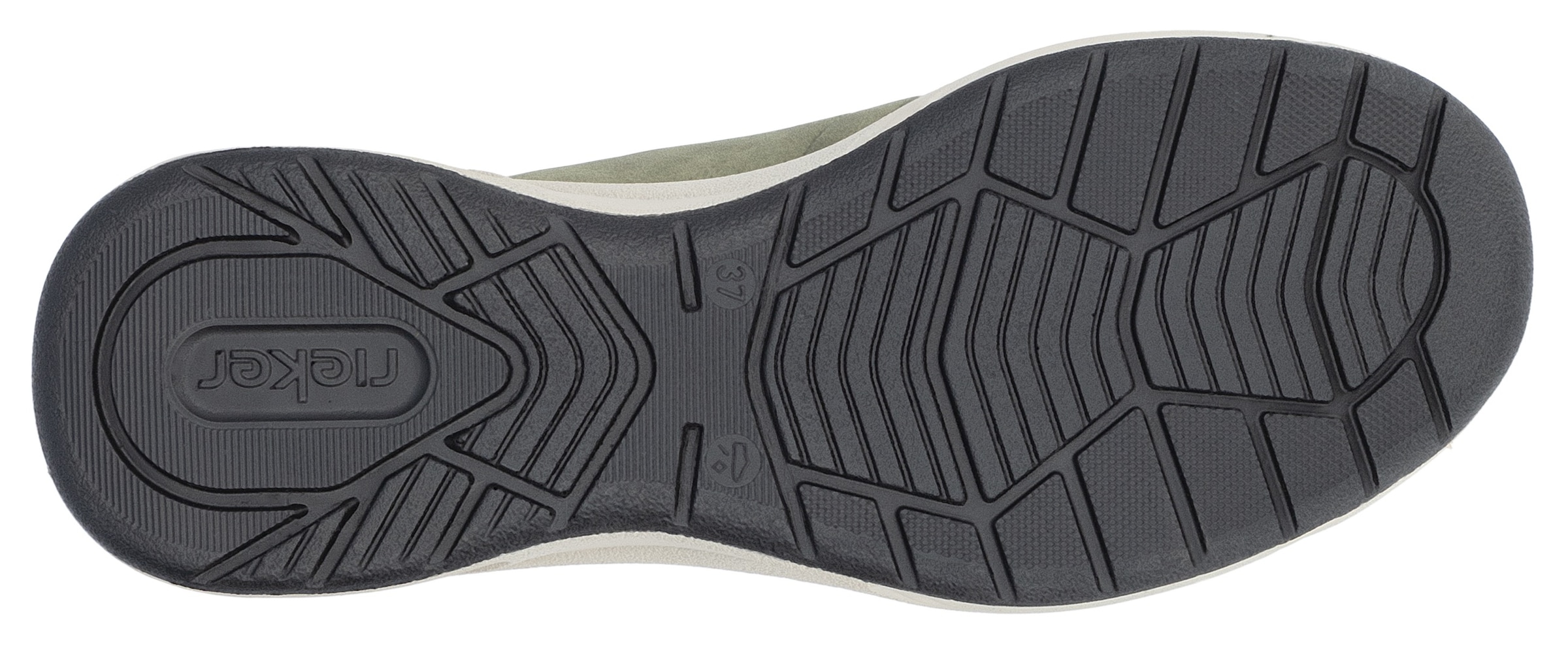 Rieker Slip-On Sneaker, Schlupfschuh, Halbschuh, Freizeitschuh mit elastischem Einstieg