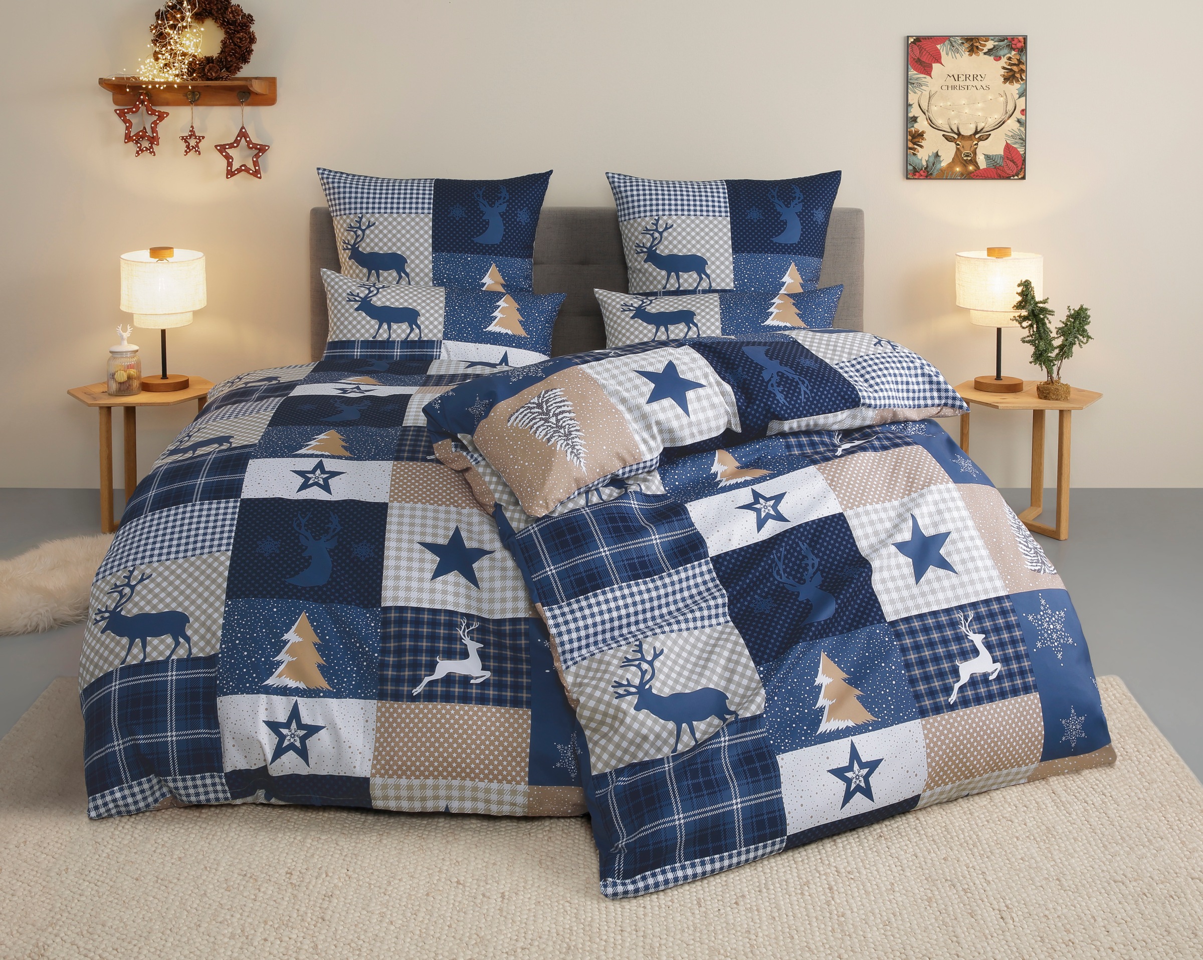 Image of GOODproduct Bettwäsche "Nicholas" 2 Stk. Weihnachtsbettwäsche, Winter, in 3 Qualitäten verfügbar