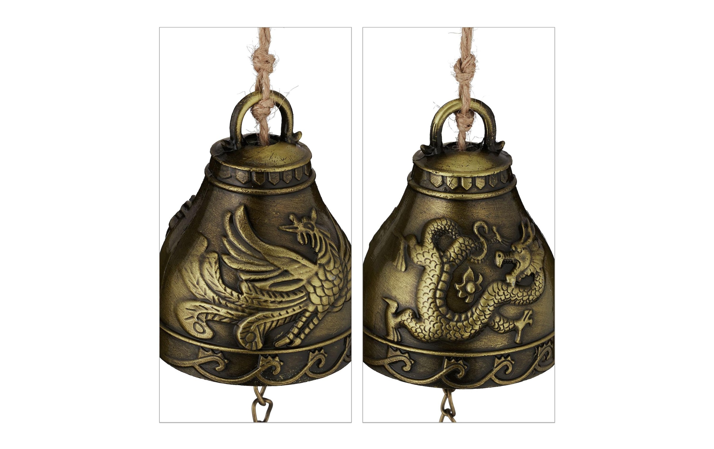 relaxdays Carillon à vent »Feng-Shui 4 Stück« 4 cuis tlg. Glockenspiel