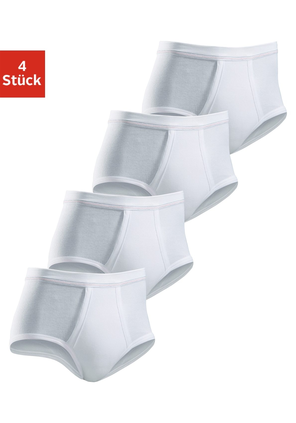 Slip, (Packung, 4 St.), schlichtes Basic für jeden Tag aus Doppelripp