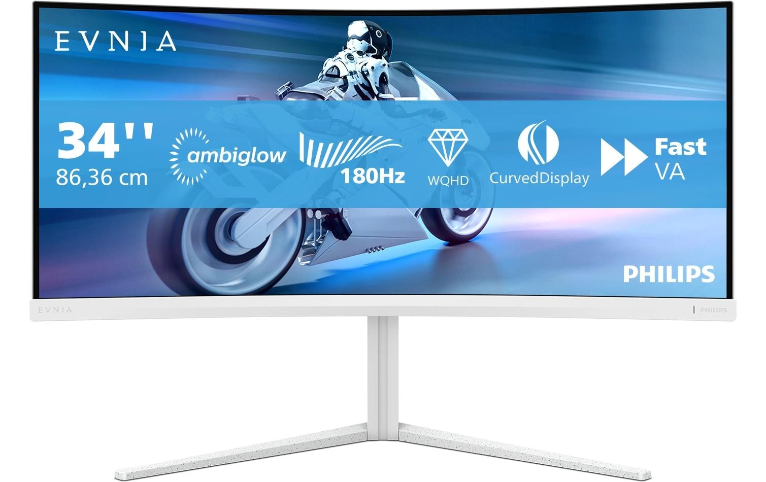 Philips Gaming-Monitor »34M2C5501A/00«, 86,02 cm/34 Zoll, 3440 x 1440 px, UWQHD, 1 ms Reaktionszeit, 180 Hz