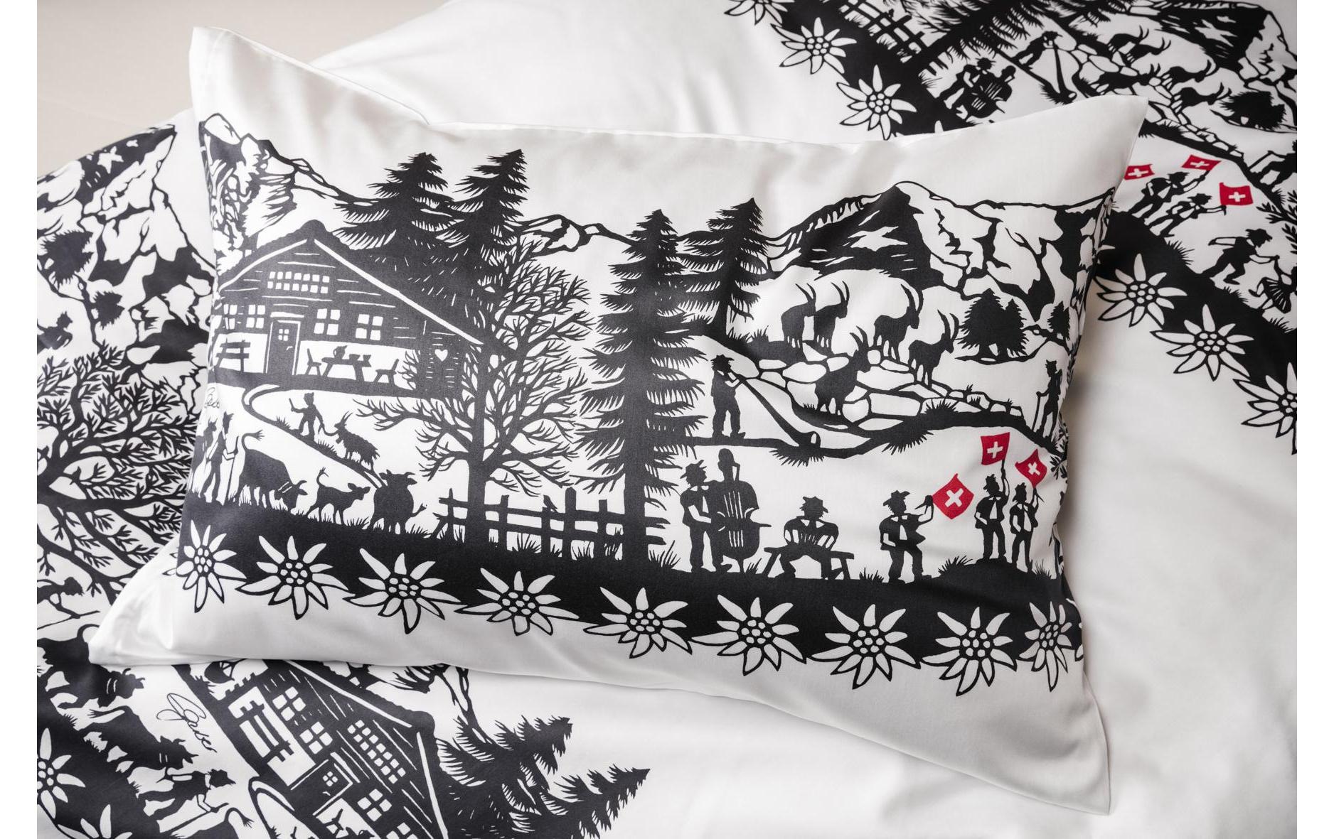 Image of Divina Kissenbezug »Mako Satin Helvetica Noir«, (1 St.) bei Ackermann Versand Schweiz