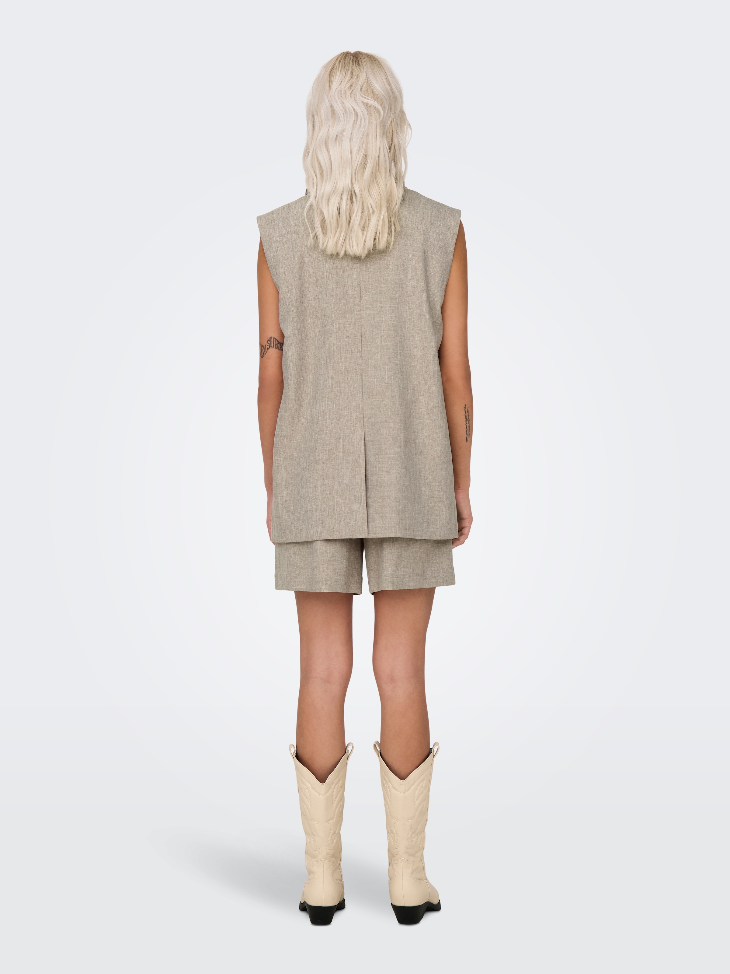 ONLY Gilet de costume »ONLLINDA S/L MEL OVERSIZE WAISTCOAT TLR« mélange de matériaux