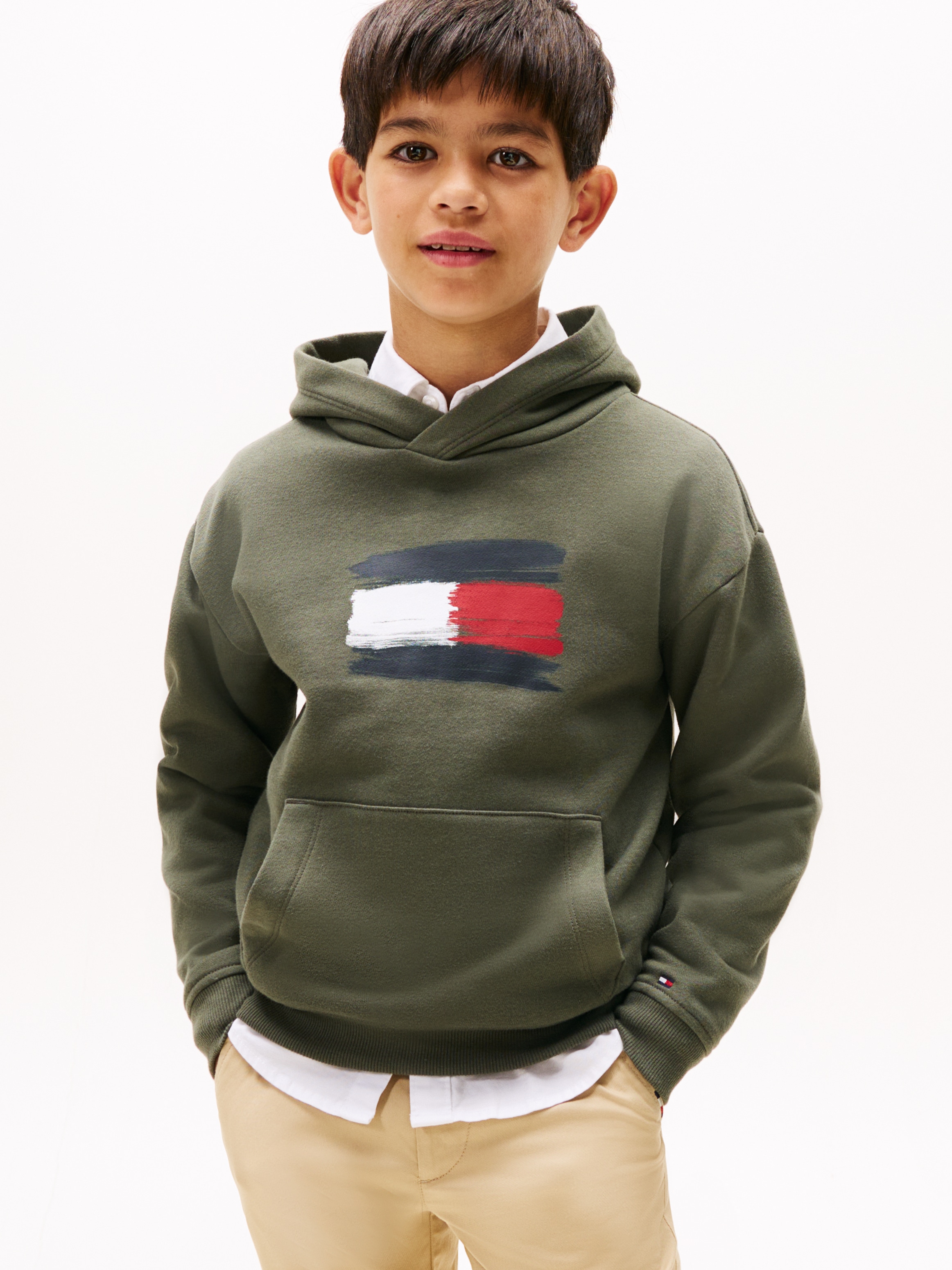 Image of Tommy Hilfiger Kapuzensweatshirt "FLAG HOODIE", Kinder bis 16 Jahre