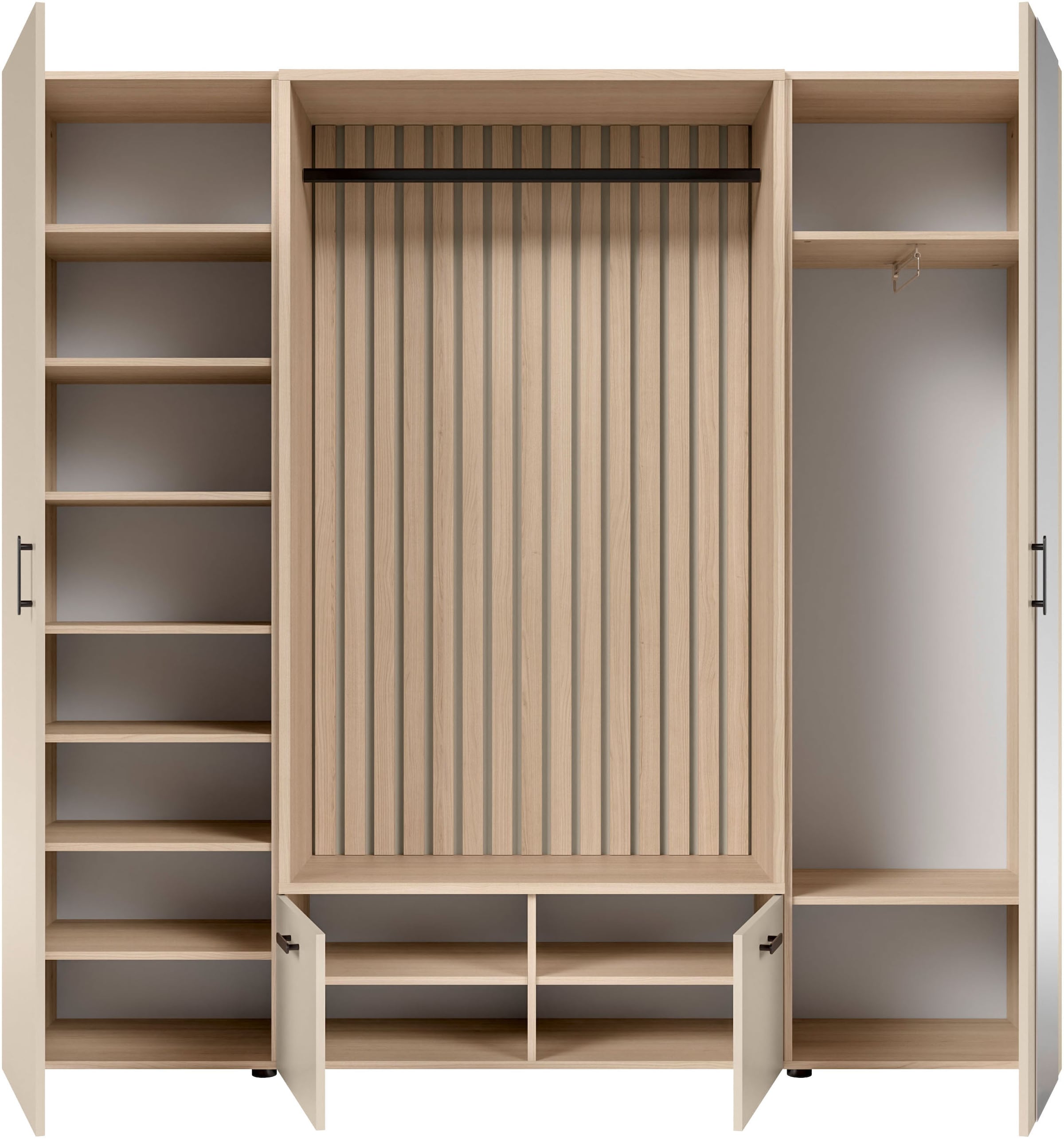 HBZ Ensemble de vestiaires »Hannover Kompaktgarderobe B/H/T 210x200x45 cm« 4 cuis tlg.