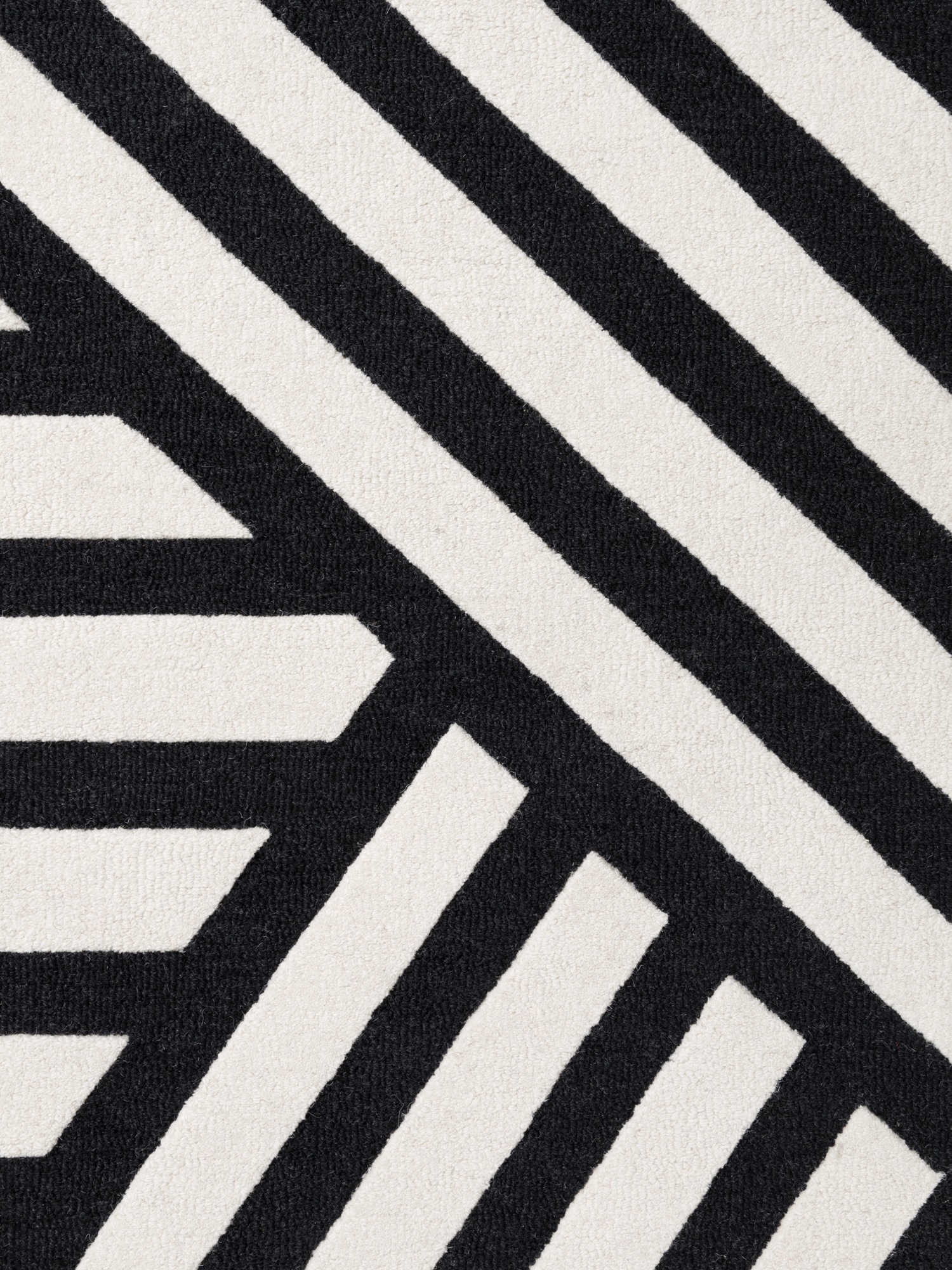 ELLE DECORATION Wollteppich »Noir« rechteckig 12 mm Höhe Wolle, Natur, Wohnzimmer, Schlafzimmer, Modern, Geometrisch, Streifen