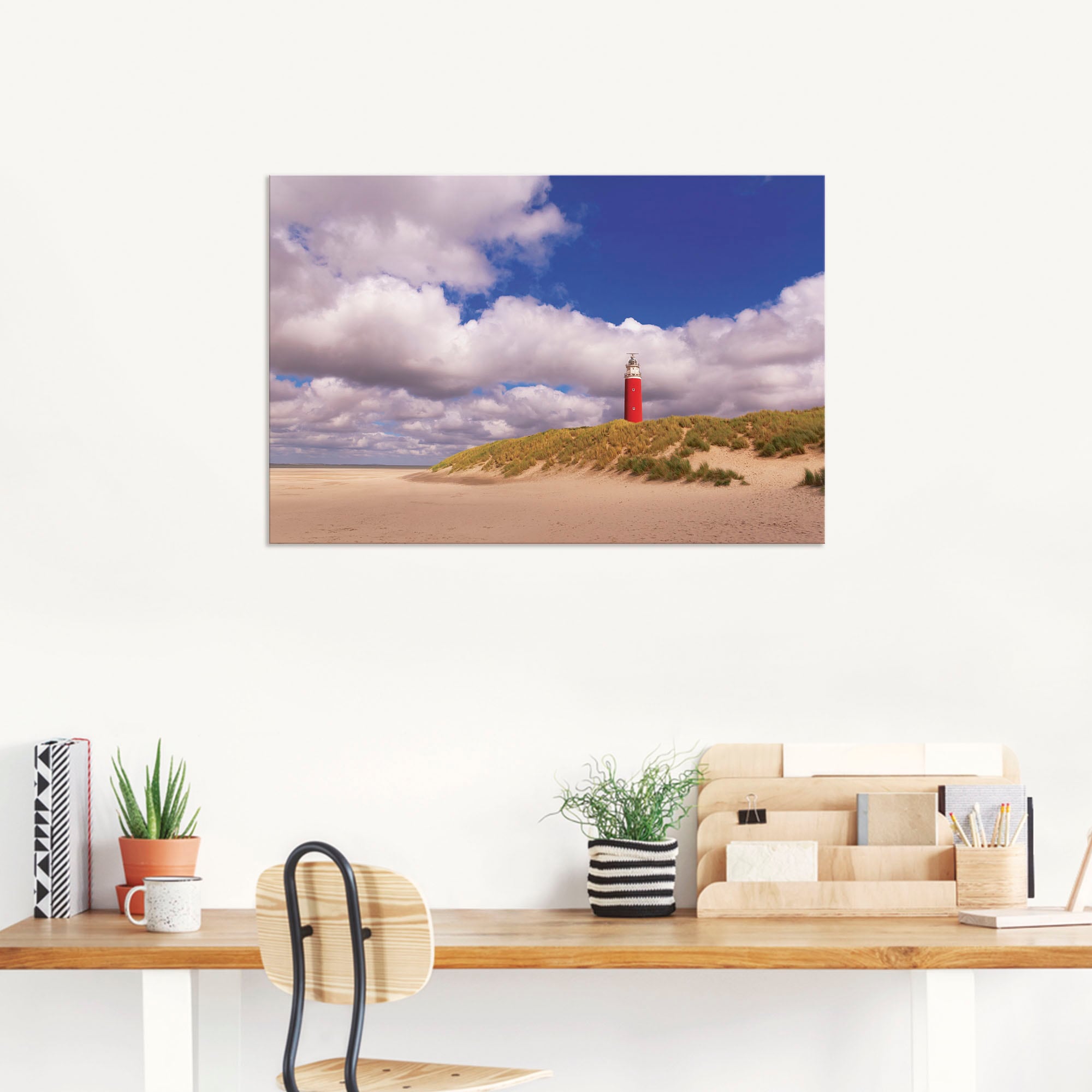 Artland Wandbild »Wolkenimpression am Leuchtturm«, Küste, (1 St.), als Alubild, Outdoorbild, Poster in verschied. Grössen