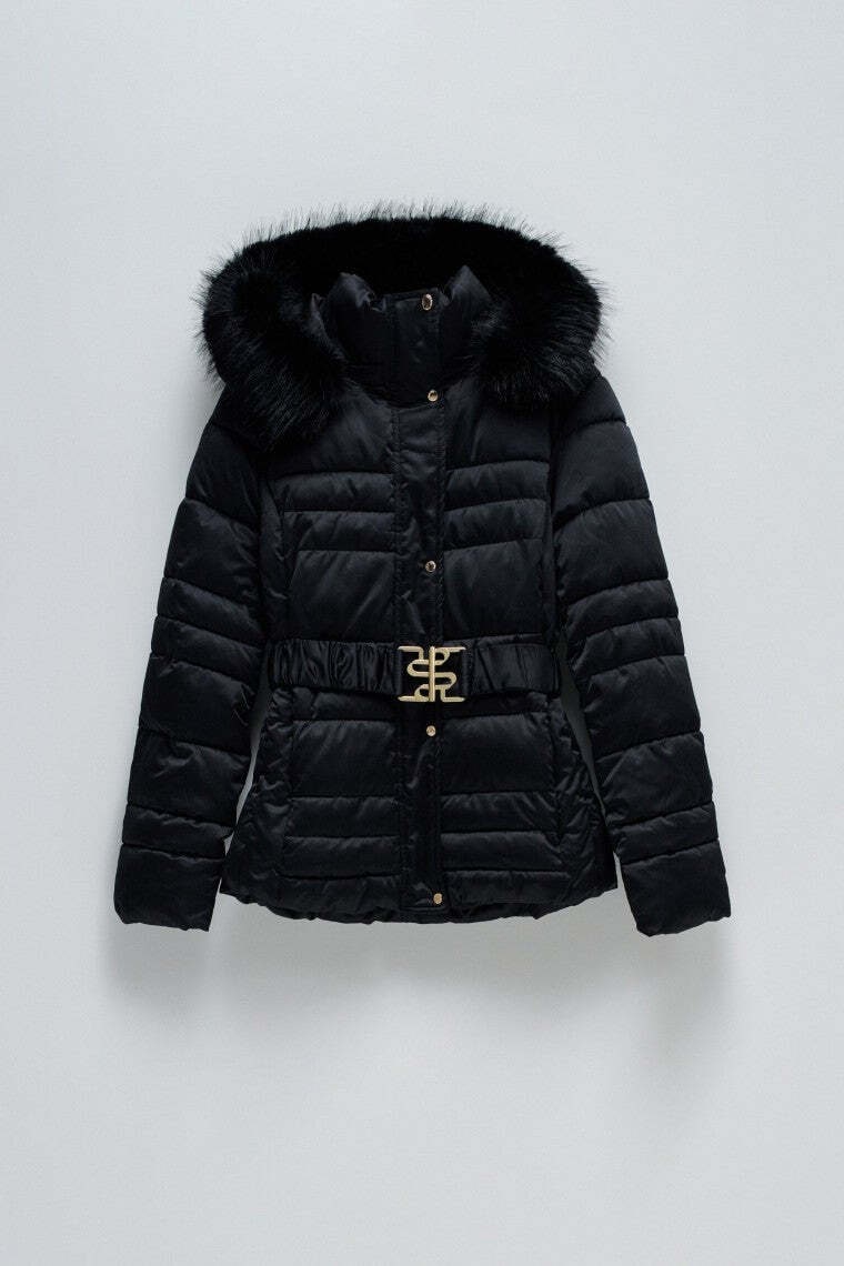 Steppjacke »Salsa Jeans Steppjacke Short Puffer Coat With Fur Hood«