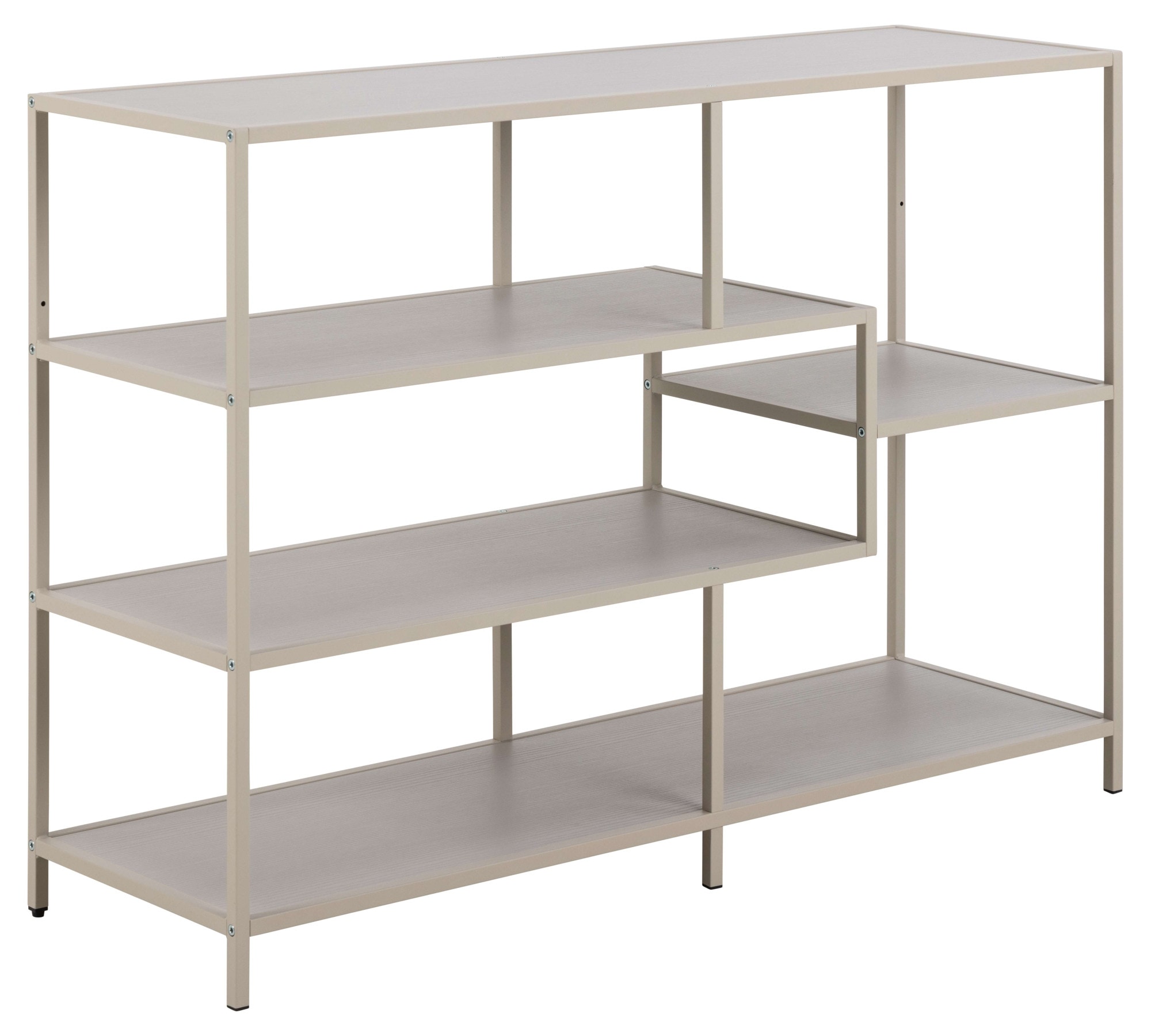 ACTONA GROUP Bücherregal »Seaford - Mehrzweckregal & Raumteiler, modern, Metall« 114x35x78 cm,  Asymmetrisch, stabil & viel Stauraum, zeitloses Design, 6 Regalböden