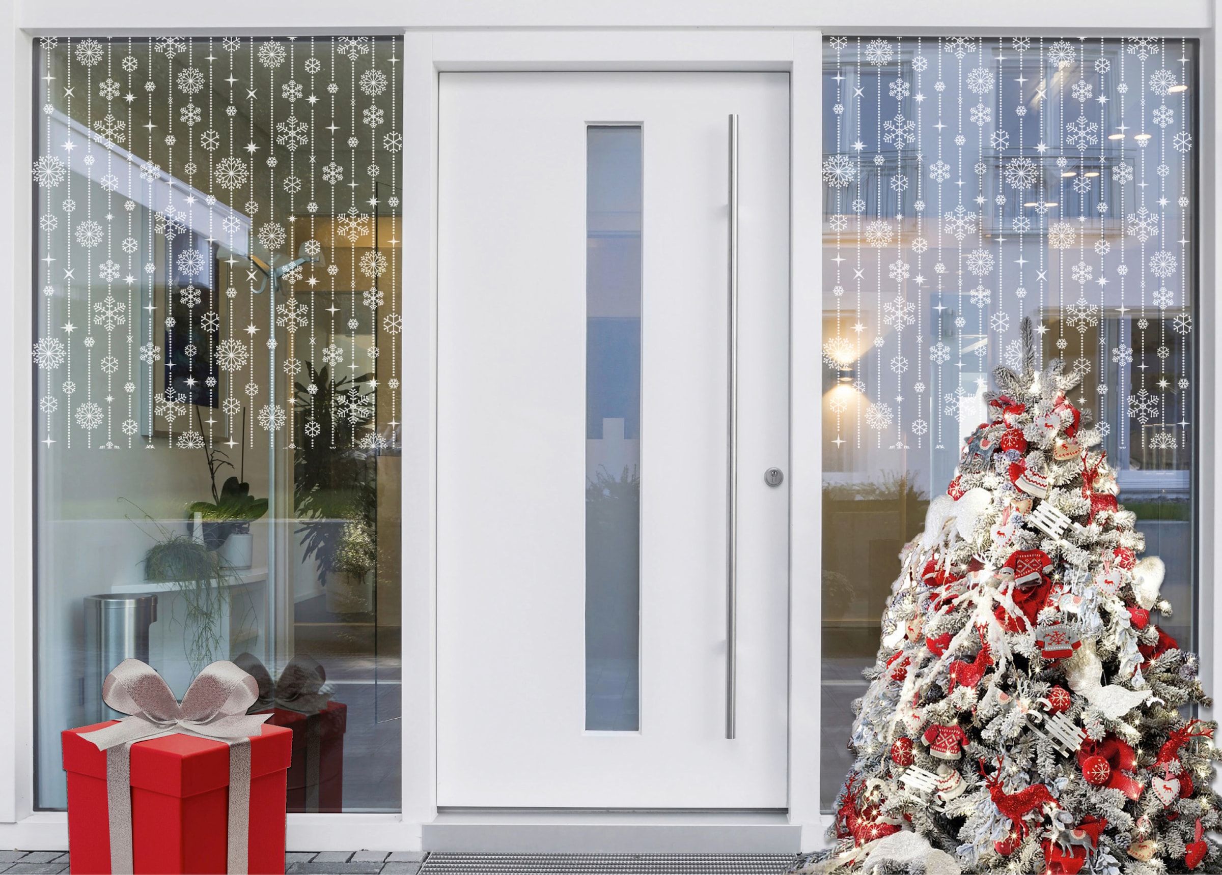 MySpotti Fensterfolie »Look Schneeflocken 100 kaufen 60 statisch cm, jetzt haftend x halbtransparent, white«, glattstatisch haftend