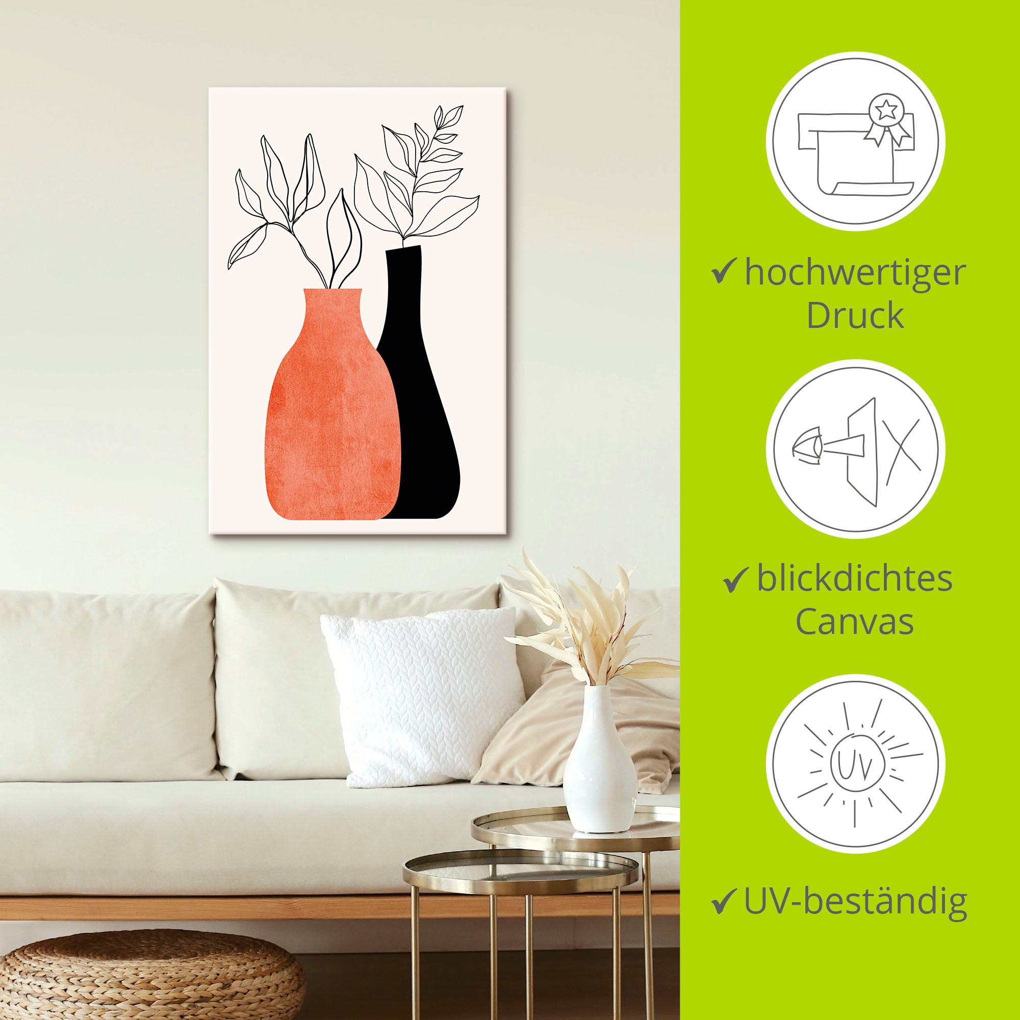 Artland Tableau sur toile »Madame & Monsieur« 1 cuis tlg. auf Holzrahmen gespannt