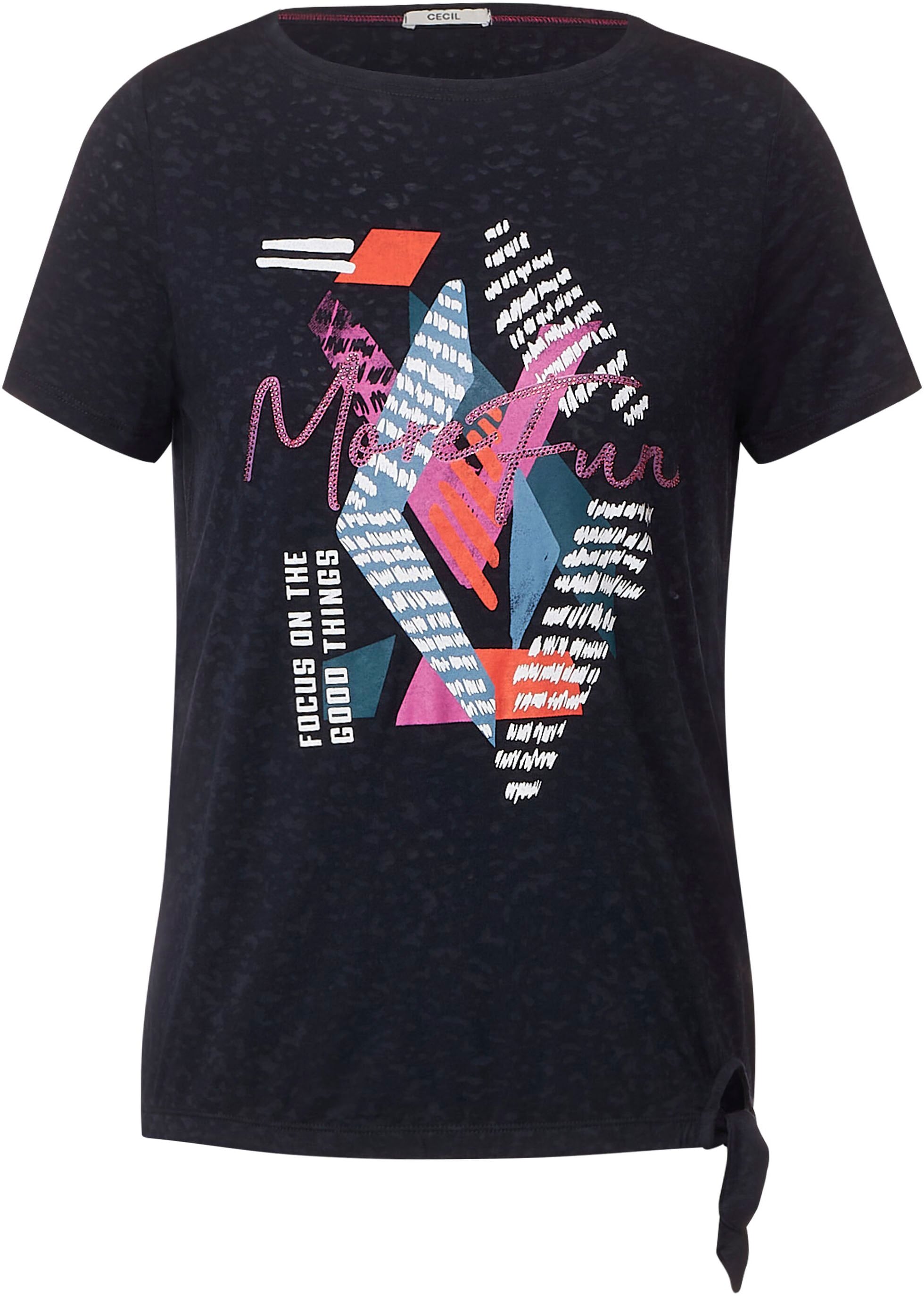 T-Shirt, Burn-Out-Design Trouver Cecil im sur