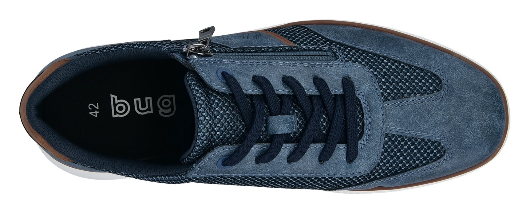 bugatti Chaussure à lacets  Schnürschuh, Freizeitschuh, Halbschuh mit zusätzlichem Reissverschluss