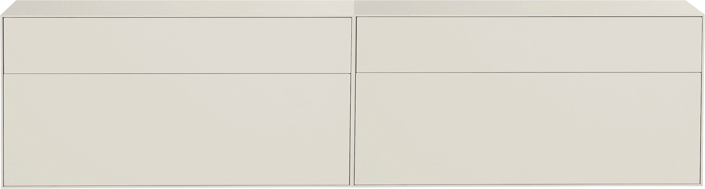 LeGer Home by Lena Gercke Lowboard »Essentials«, (2 St.), Breite: 224cm, MDF lackiert, Push-to-open-Funktion