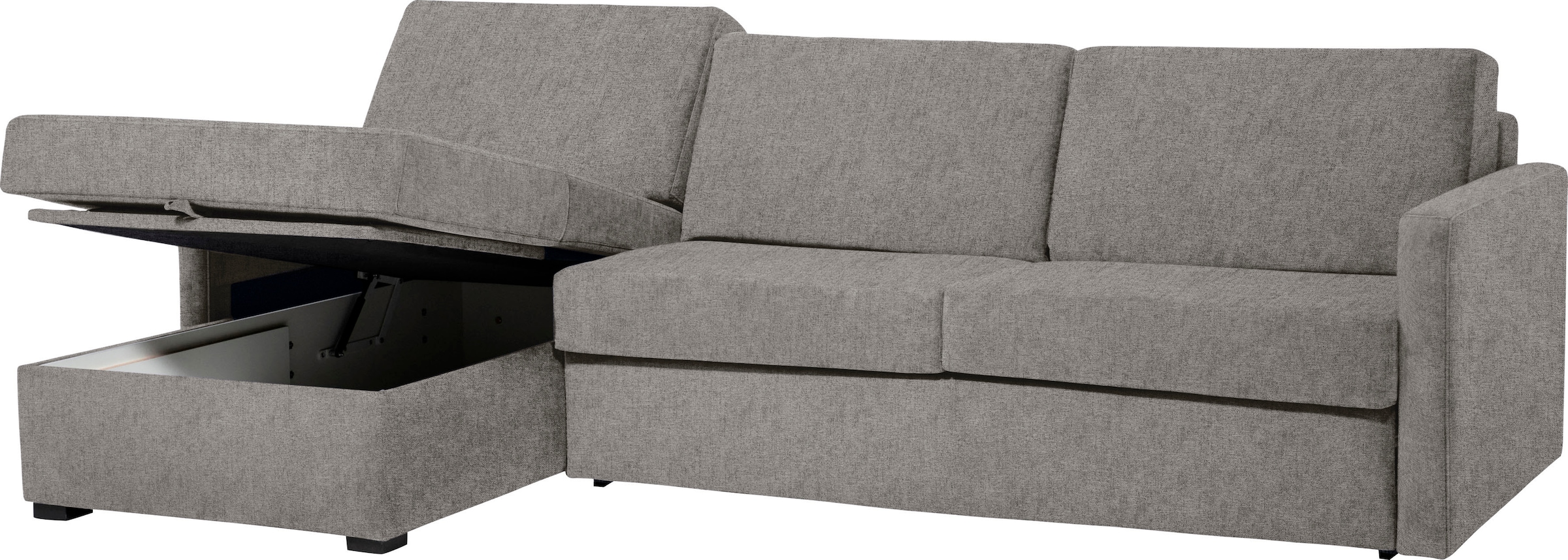PLACES OF STYLE Schlafsofa »GOLDPOINT Ecksofa 264 cm, Liegefläche (140/200cm), L-Form,« Bettfunktion, Bonell-Federkernmatratze und Dauerschläfer-Funktion