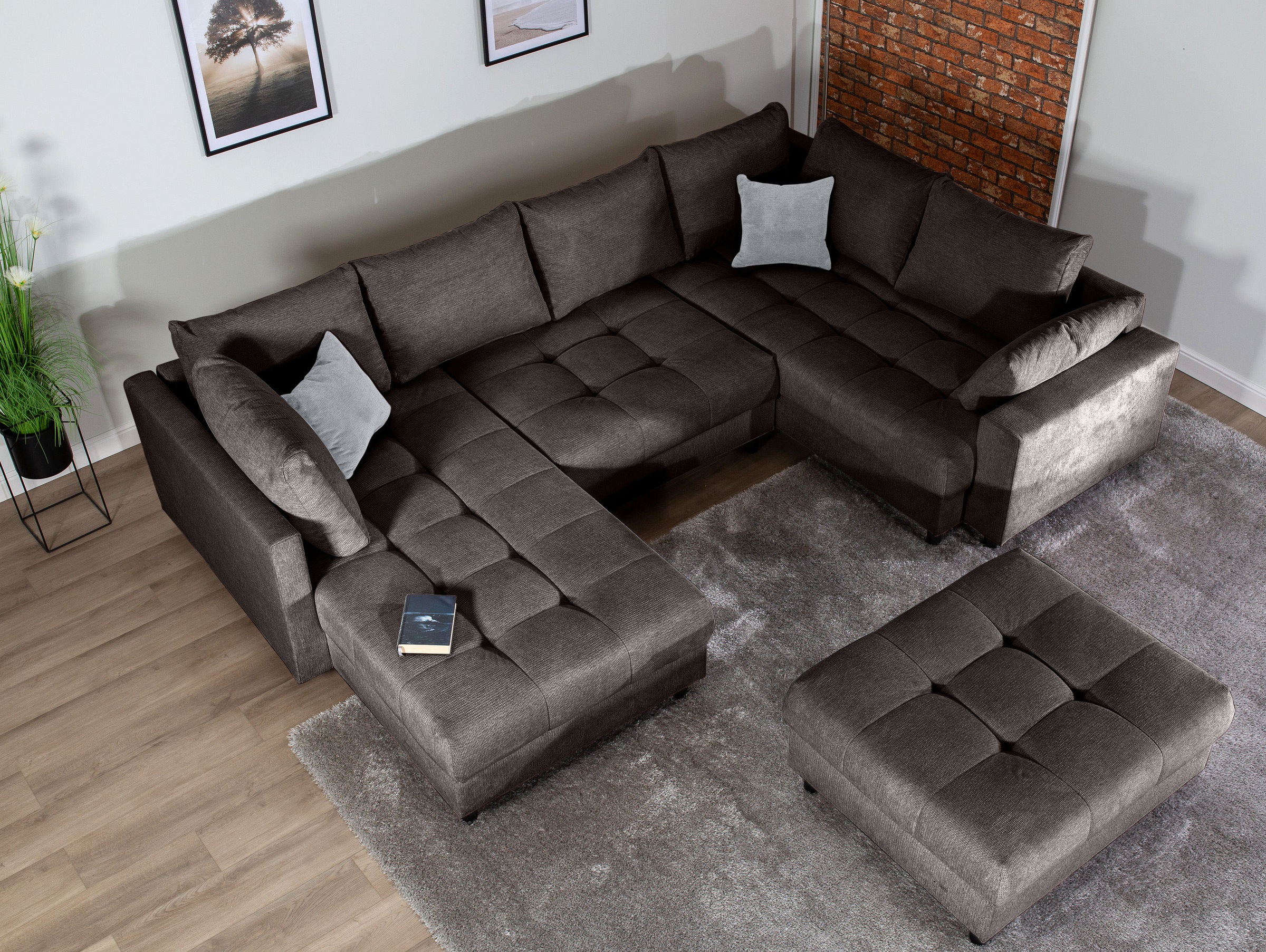 Home affaire Wohnlandschaft »Toni U-Form«, (Cord-Bezug)