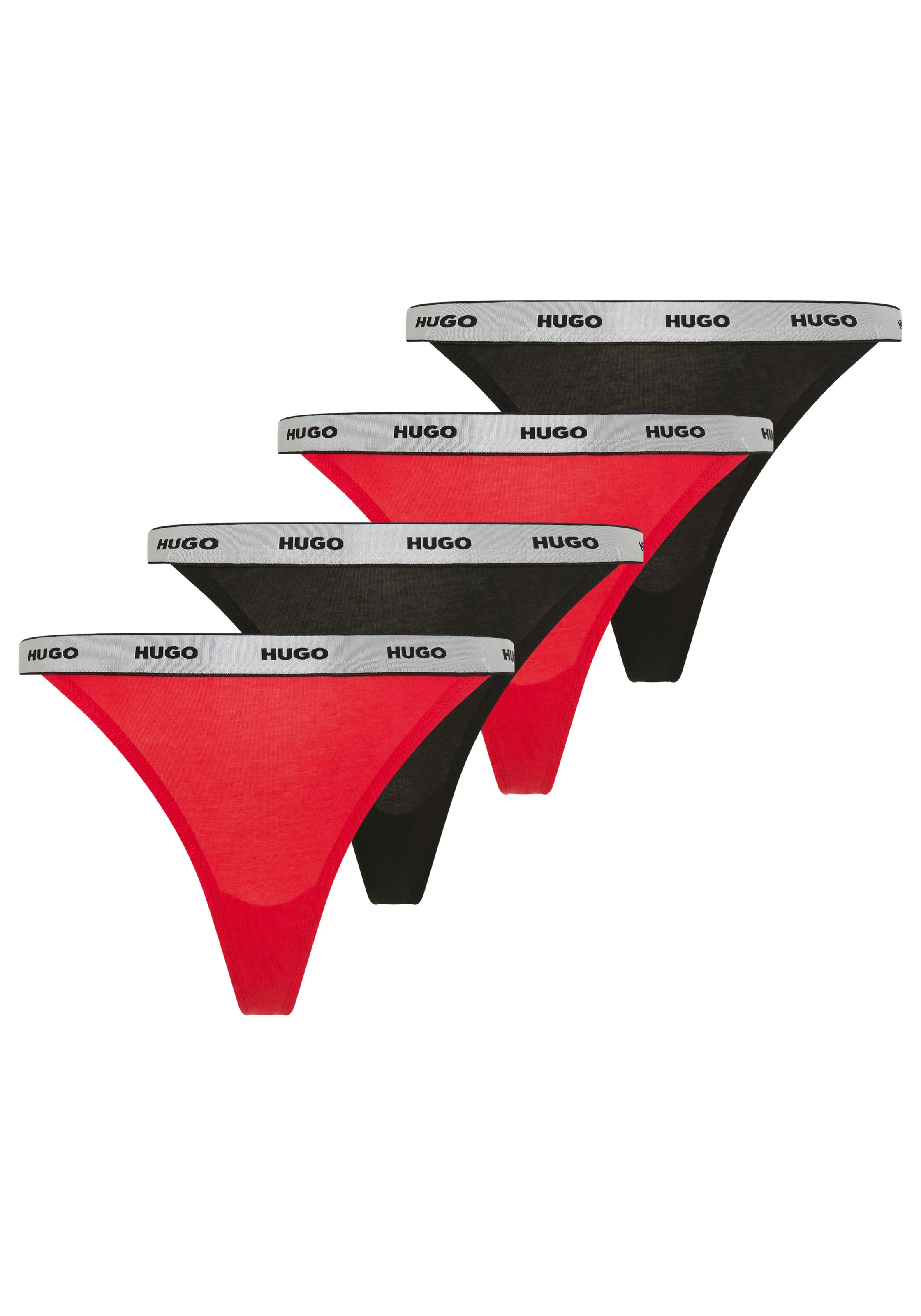 Image of HUGO Underwear Stringtanga 3 Stk. elastischer Bund mit Logo