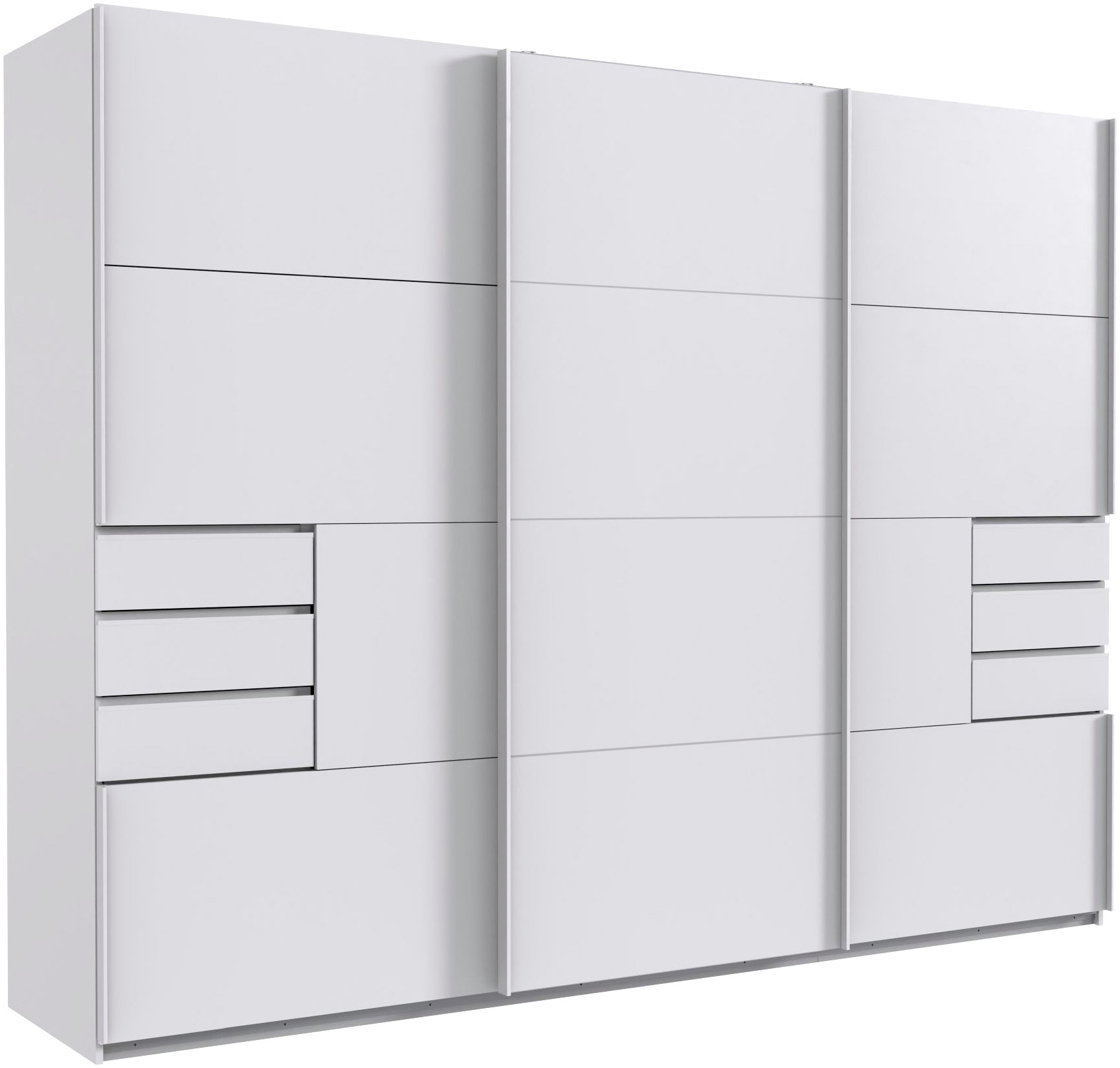 Image of Wimex Schwebetürenschrank "Saigon, mit kompletter Innenausstattung, Made in Germany" Kleiderschrank 3-türig, 270cm breit, mit 6 praktischen Aussenschubladen