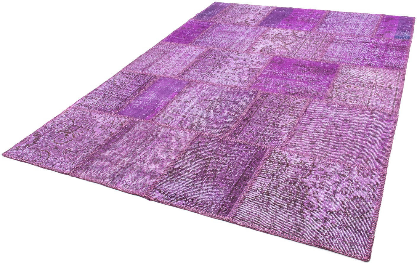 Image of morgenland Teppich »Patchwork - 240 x 170 cm - lila«, rechteckig, 7 mm Höhe, Wohnzimmer, Handgeknüpft, Einzelstück mit Zertifikat bei Ackermann Versand Schweiz