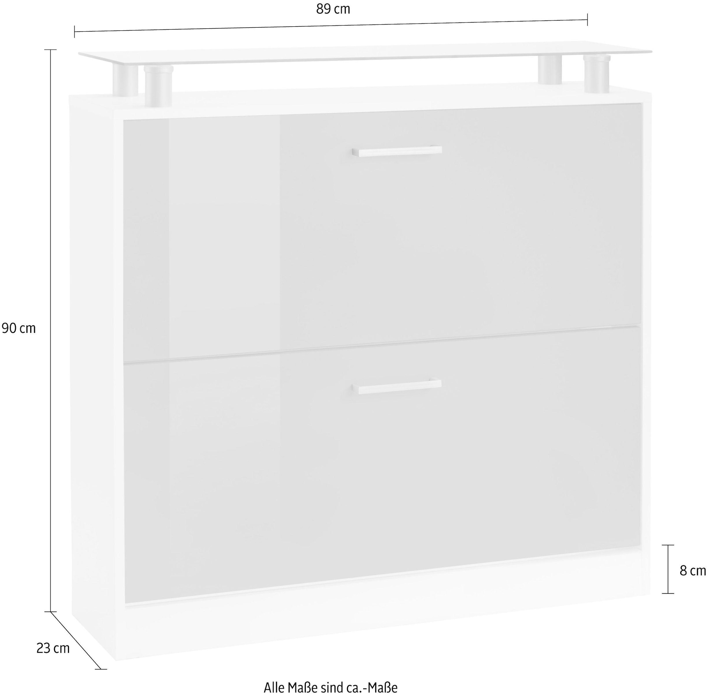 borchardt Möbel Schuhschrank »Finn«, Breite 89 cm, mit Glasablage bequem  kaufen