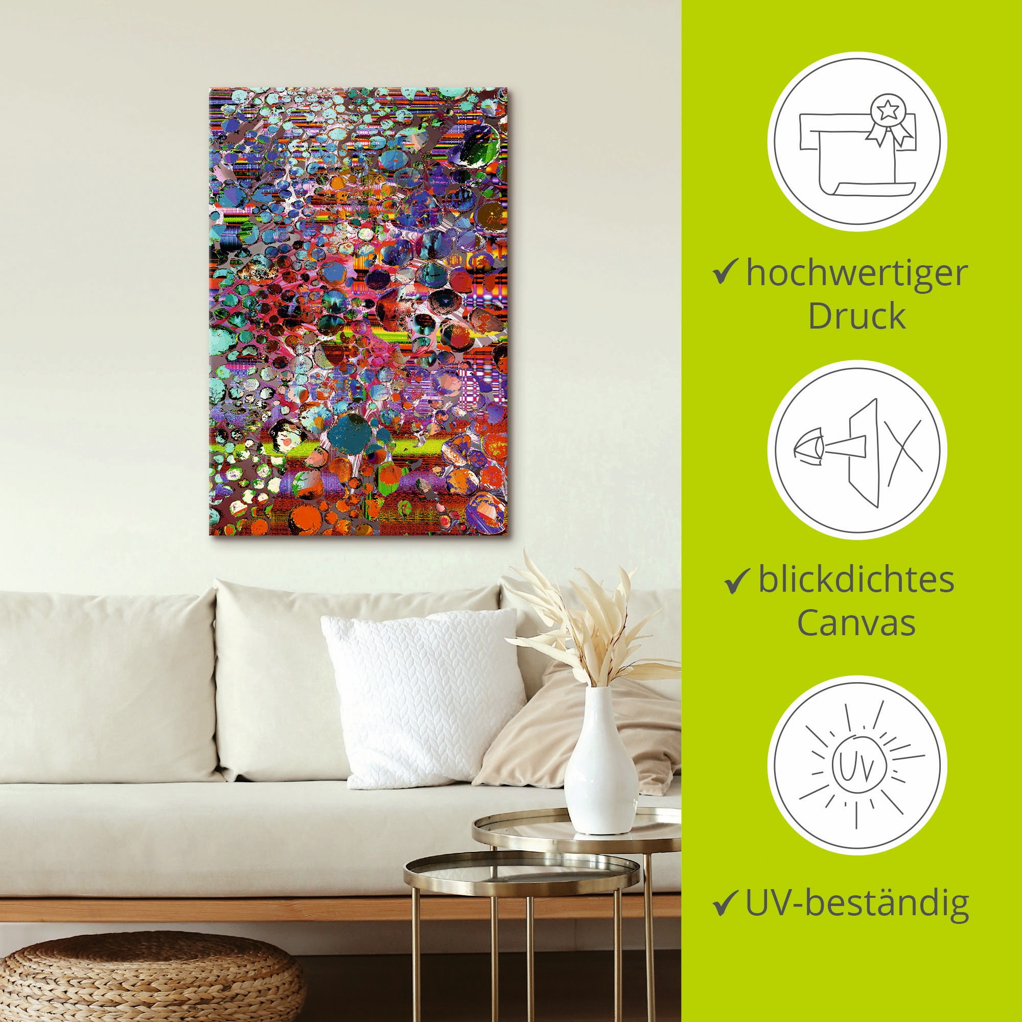 Artland Tableau sur toile »Hölzernes Hochland« 1 cuis tlg. auf Holzrahmen gespannt