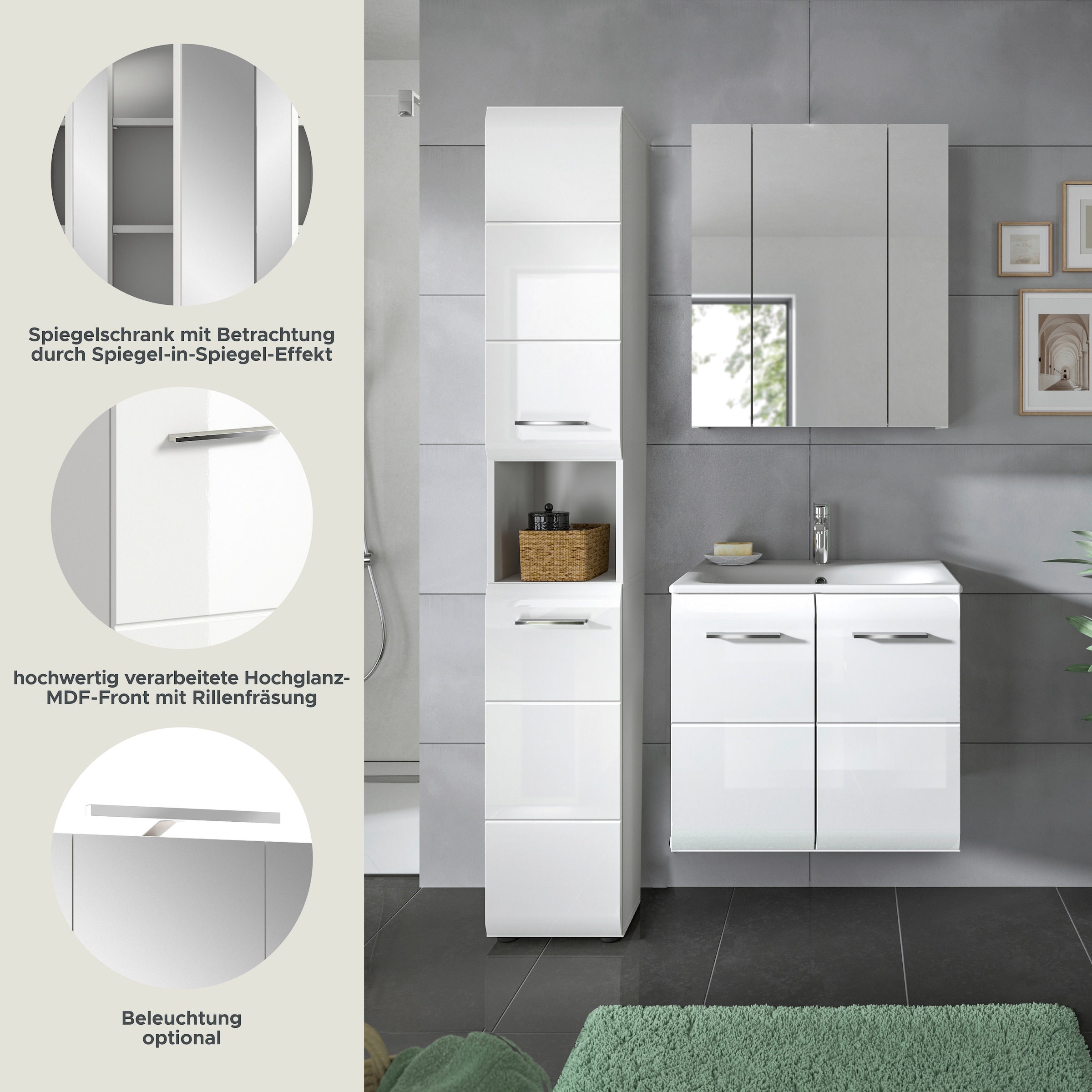 INOSIGN Ensemble de salle de bains Set, 4 cuis tlg.