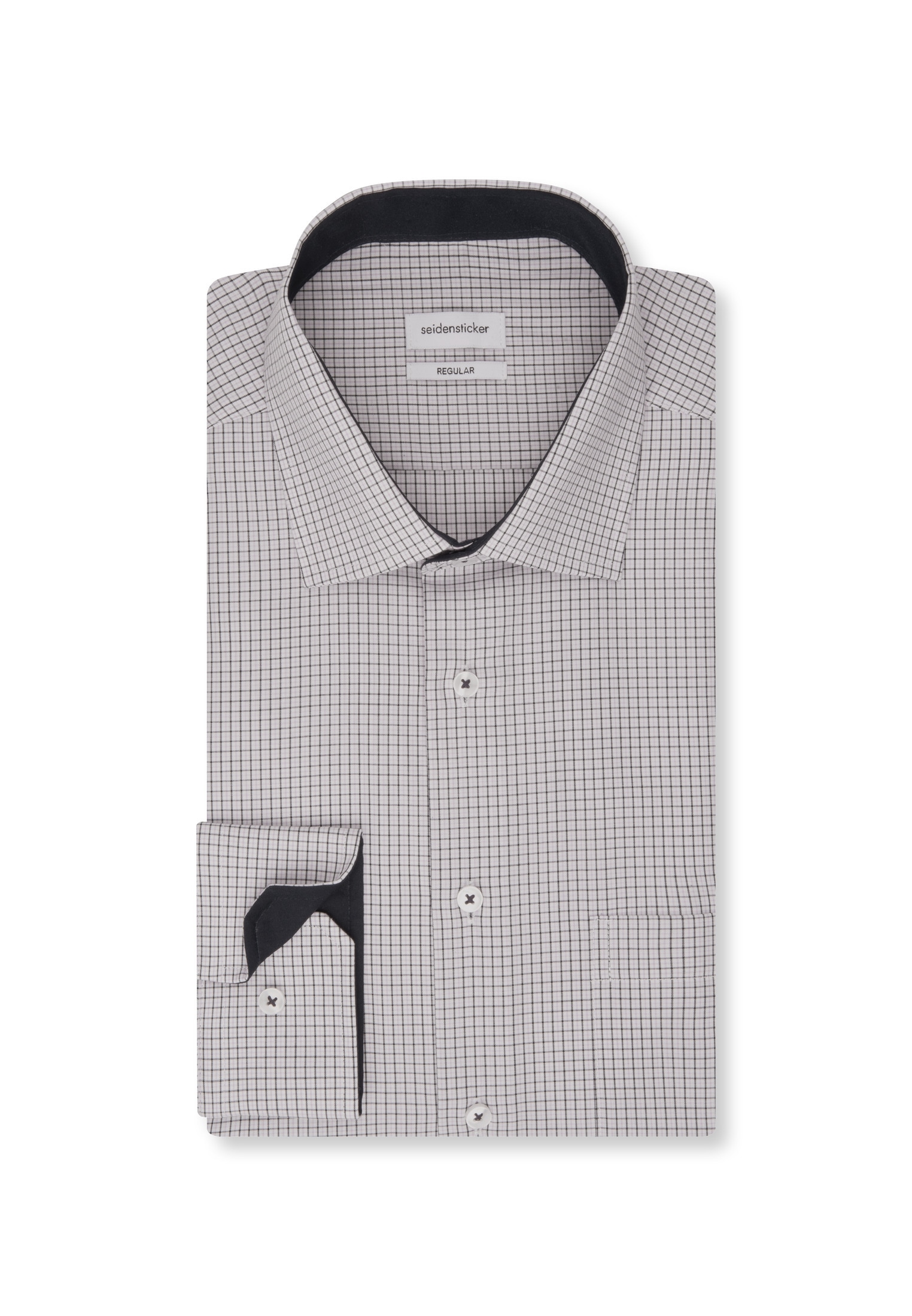 seidensticker Businesshemd »Regular« Regular 1/1 Kentkragen Karo