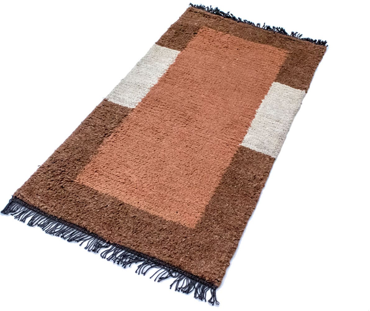 Wollteppich »Nepal Teppich handgeknüpft braun«, rechteckig, handgeknüpft