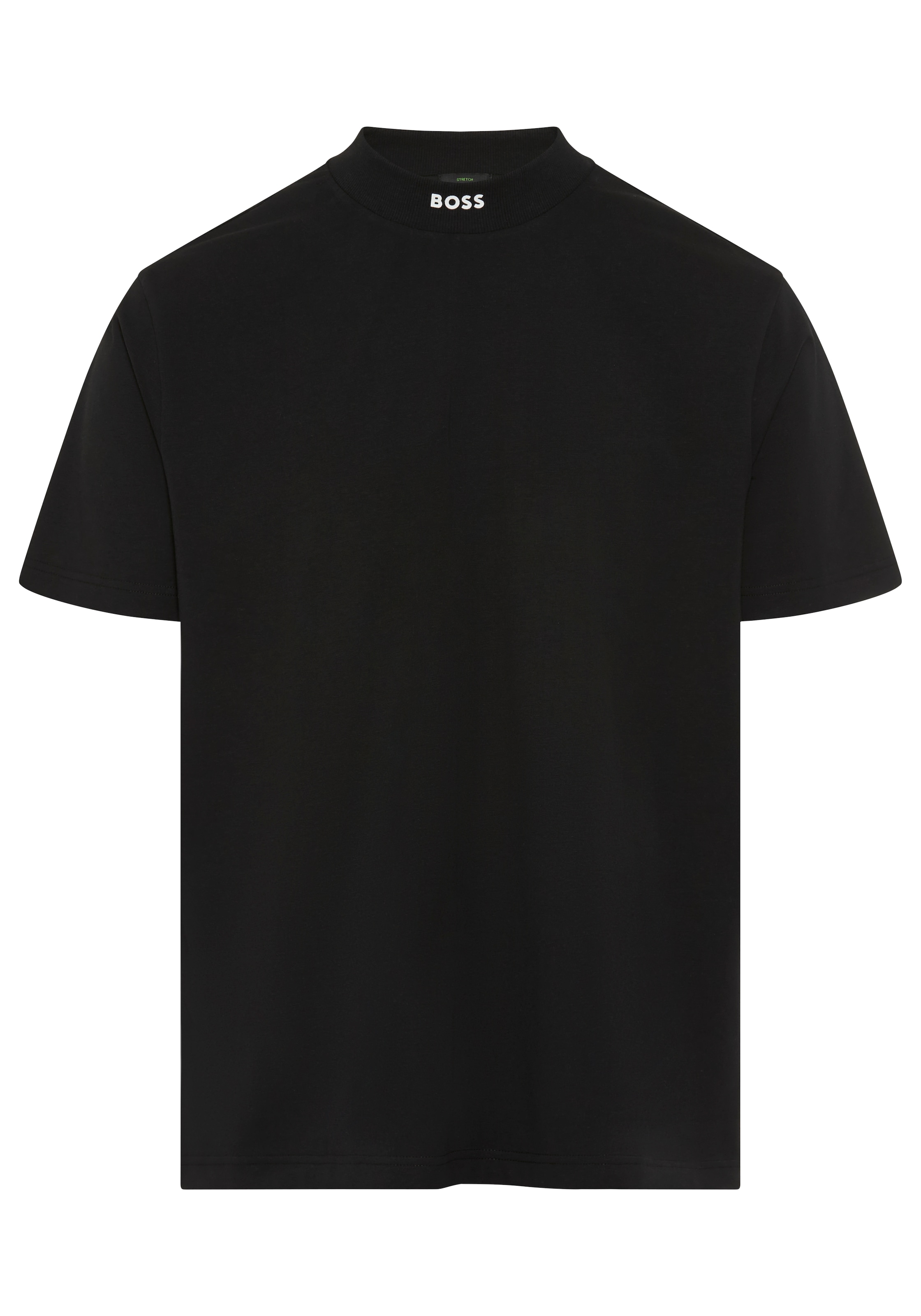 BOSS GREEN T-Shirt »Tee Collar Relaxed Fit« Stretch Jersey Baumwolle, Logo Centered, Rundhals