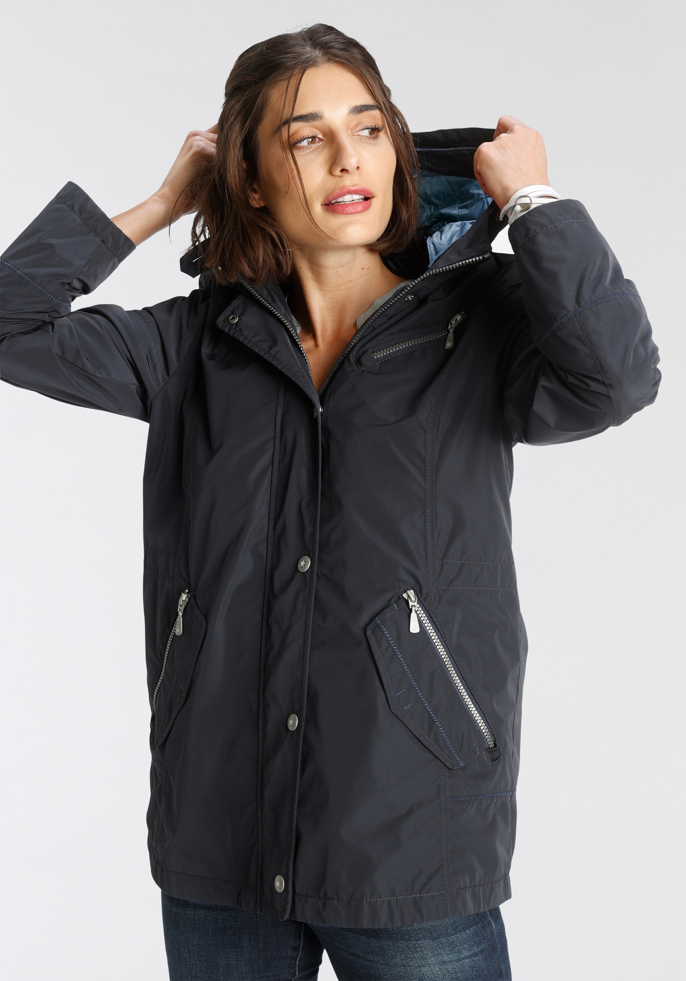 Image of Gil Bret Funktionsjacke, teilweise mit Wattierung, angeschnittene Kapuze bei Ackermann Versand Schweiz