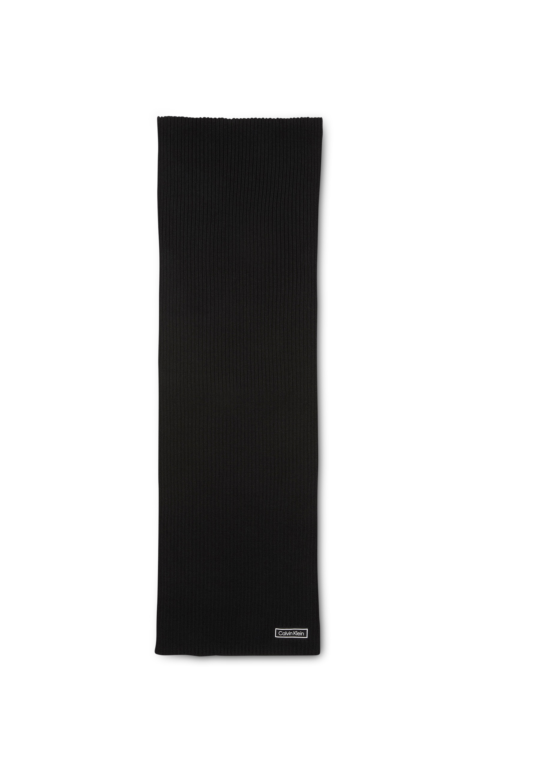 Image of Calvin Klein Modetuch "PATCH CHUNKY RIB COTTON SCARF" mit klassischem unifarbenen Design