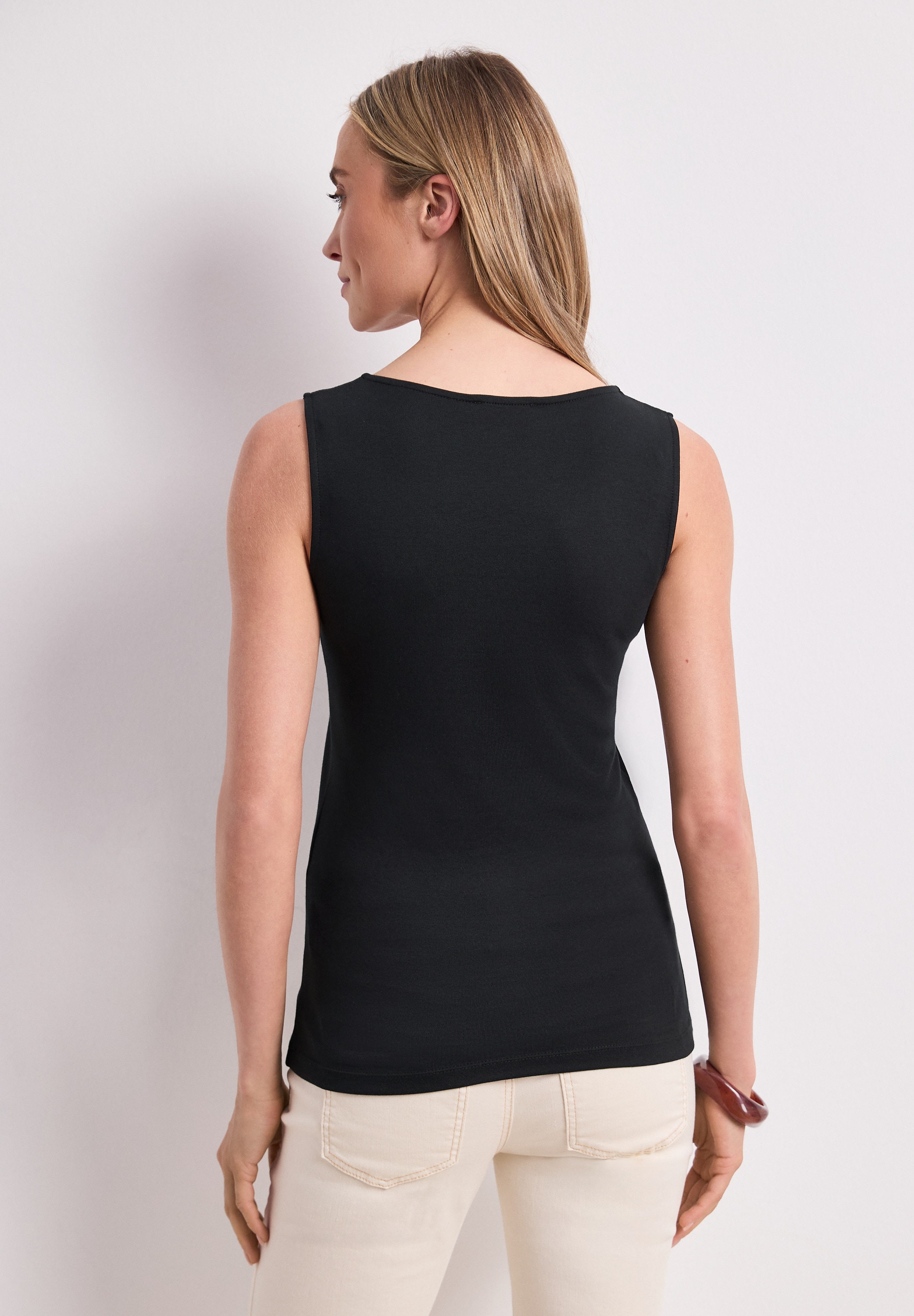 STREET ONE Tanktop »Style Gania« Sommertop mit Herzausschnitt