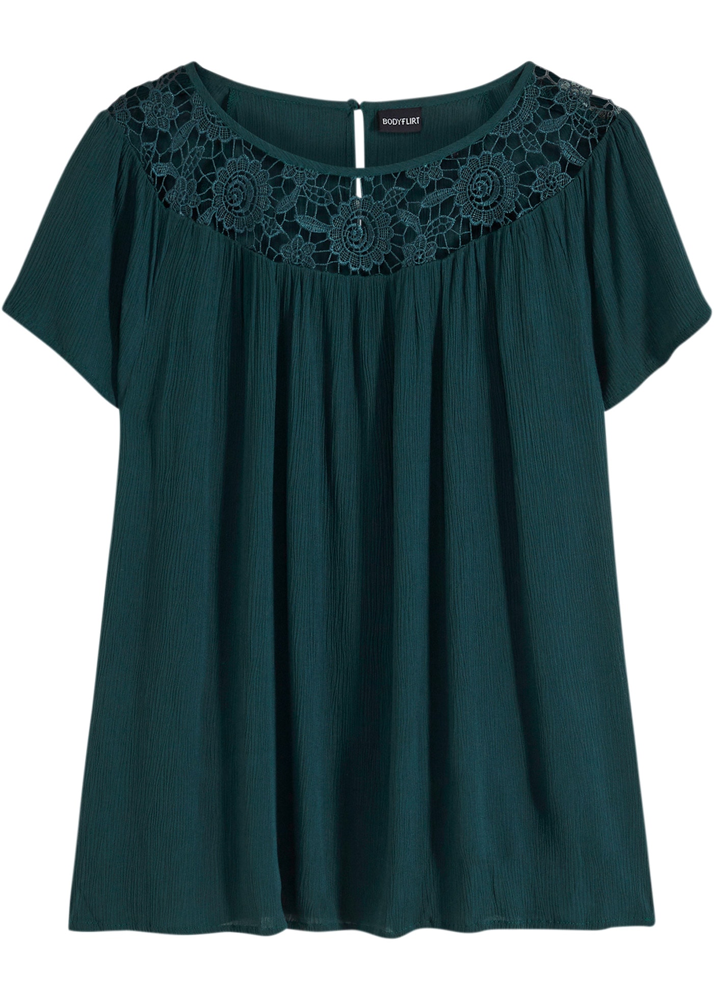 bonprix Kurzarmbluse »Bluse aus reiner Viskose« Bluse aus reiner Viskose