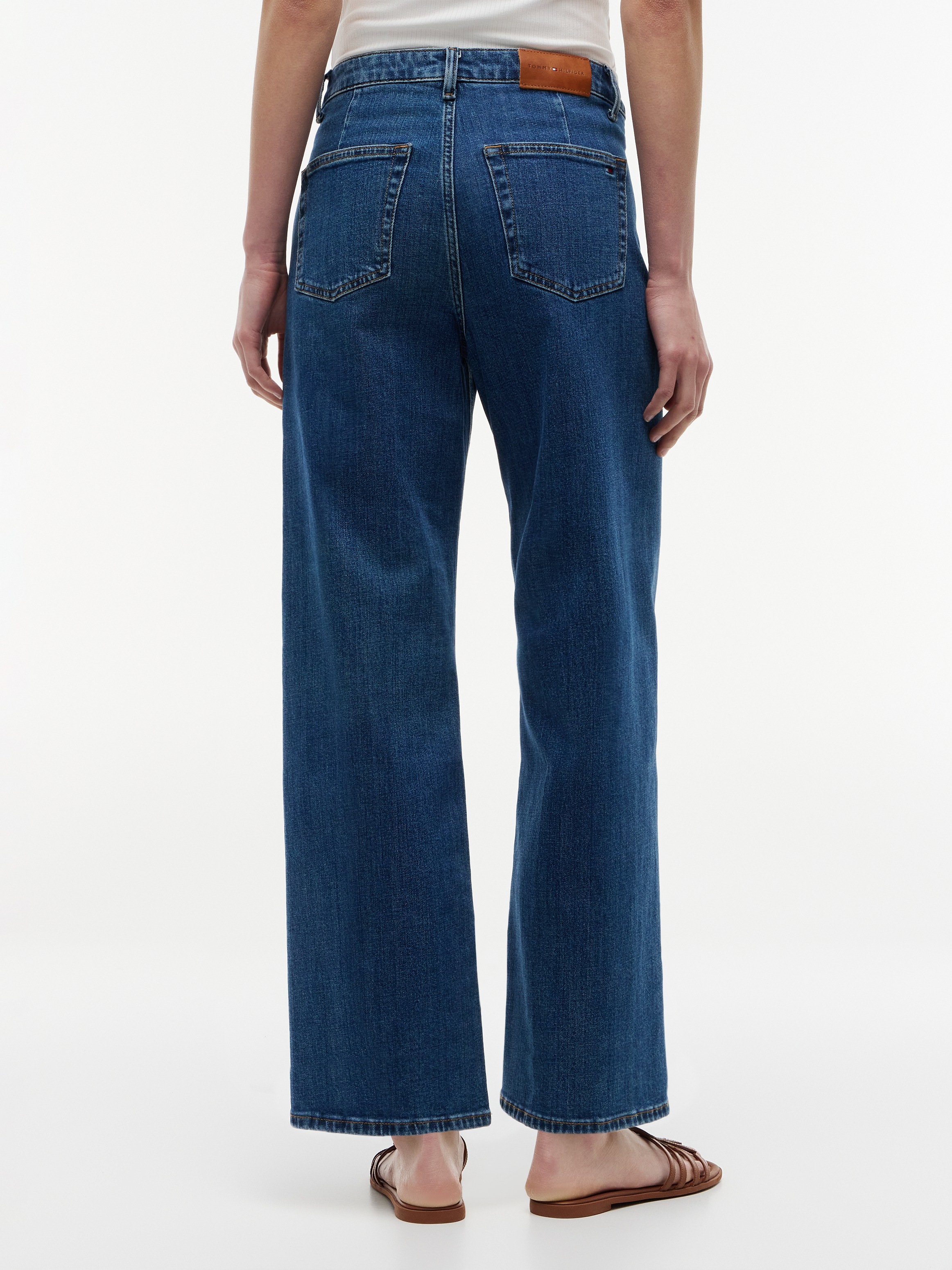 Tommy Hilfiger Jeans taille haute »WIDE LEG RIAN HW ANKLE« Baumwollmischung, lässig geschnitten, High Waist