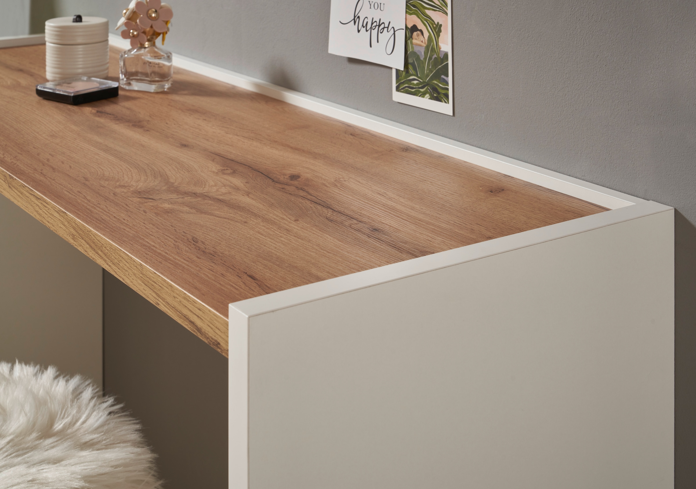 INOSIGN Konsole »CiTY/GiRON, Konsolentisch, Schminktisch, Schreibtisch, Beistelltisch« in zwei Farben erhältlich, abgesenkte Tischplatte