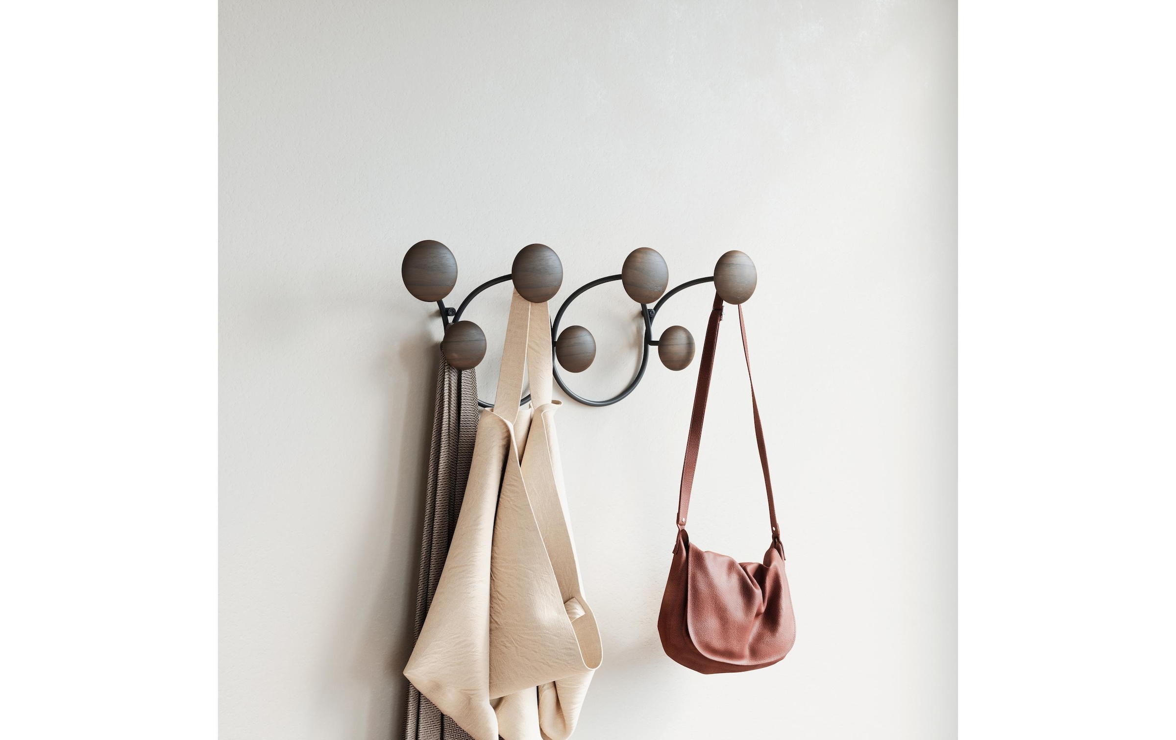 Umbra Garderobenleiste »Dotsy, Braun-Schwarz«, Holzart: Kiefer (China)