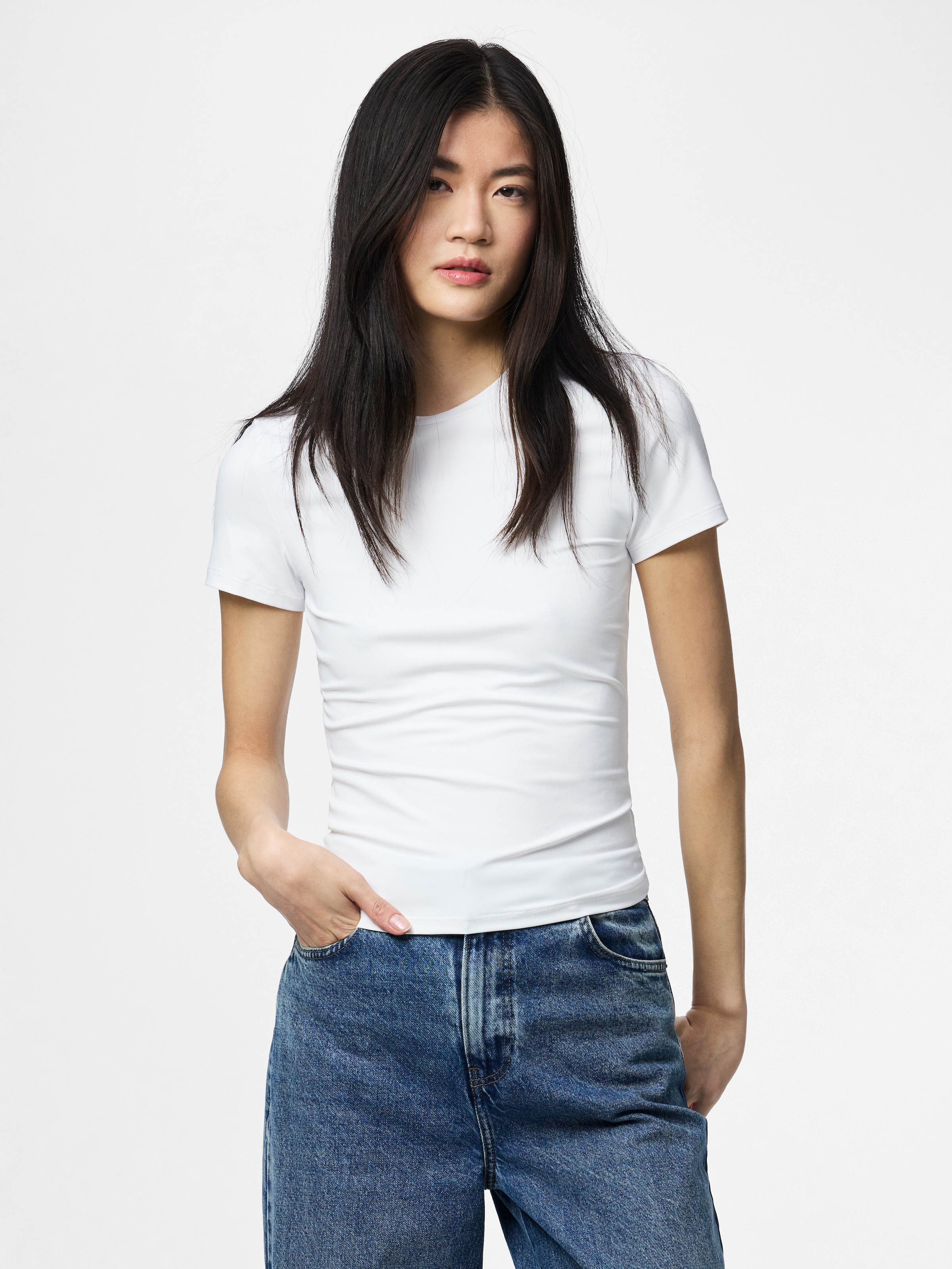 Image of pieces Kurzarmshirt "PCLULA SS TEE JRS NOOS" Materialmix